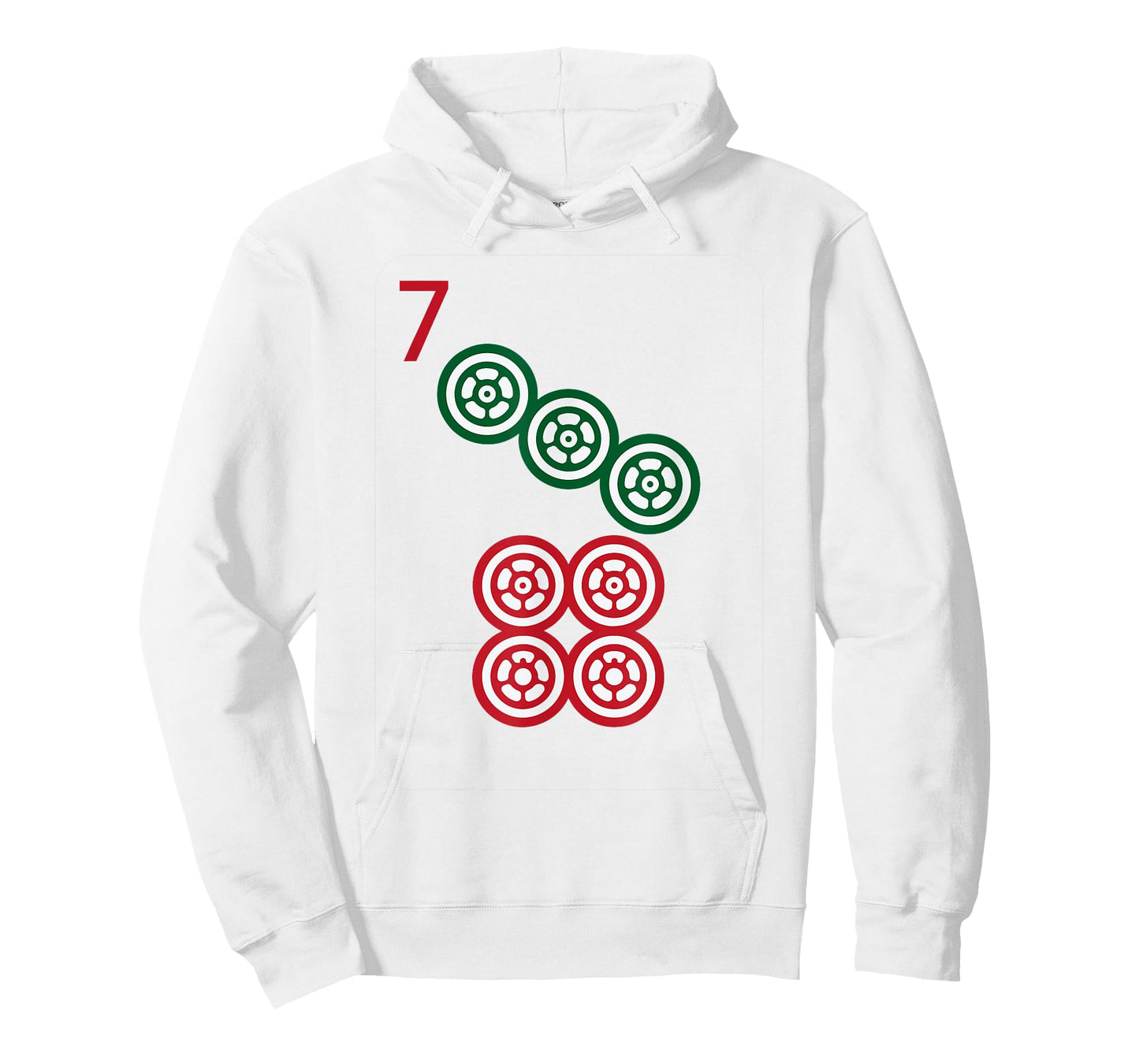Chinese Mah Jong Dots Pinzu Seven Tile Mahjong Costume T-Shirt