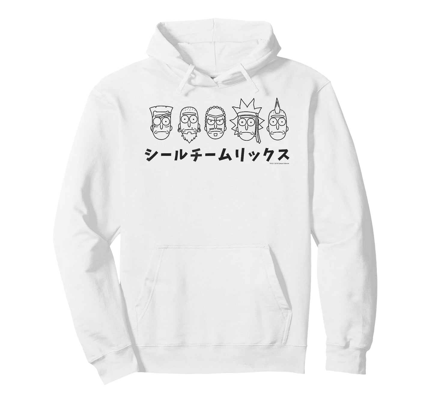 Rick and Morty Seal Team Ricks - Faces w Kanji T-shirt T-Shirt