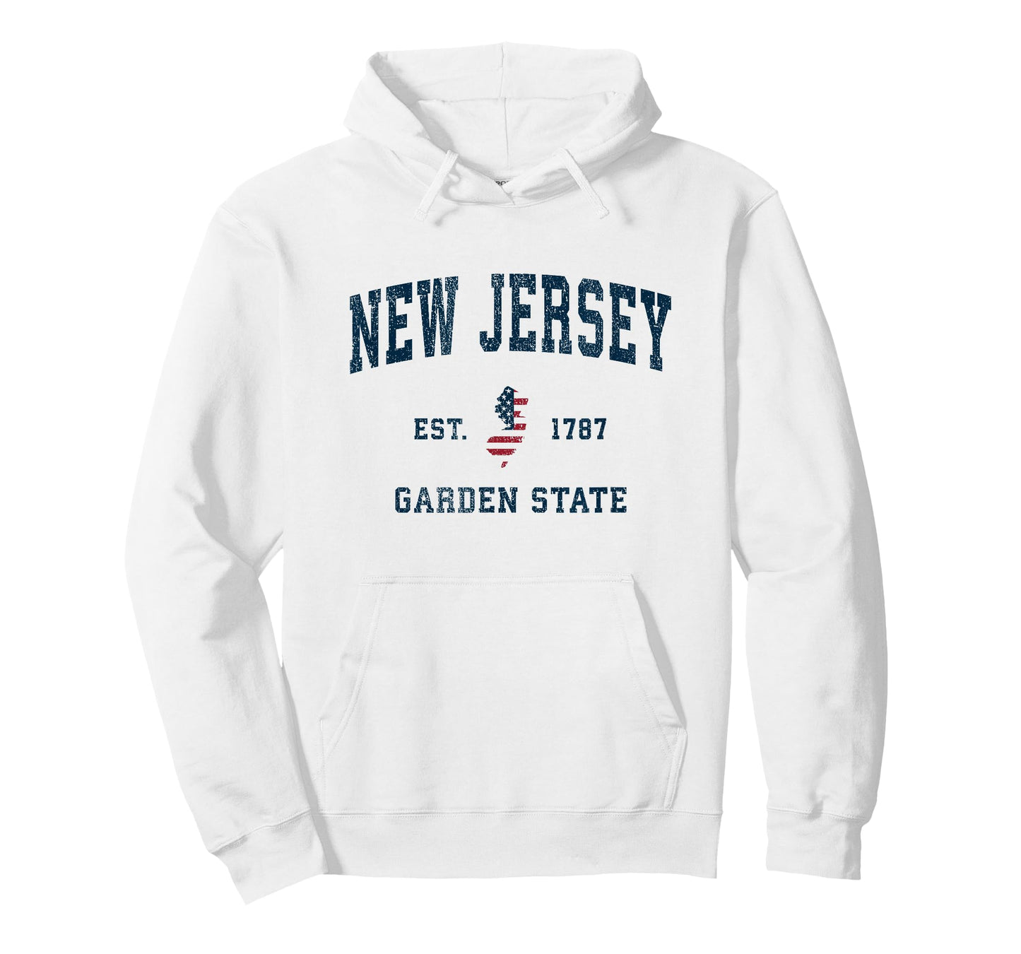 New Jersey Vintage American Flag USA Sports Design T-Shirt