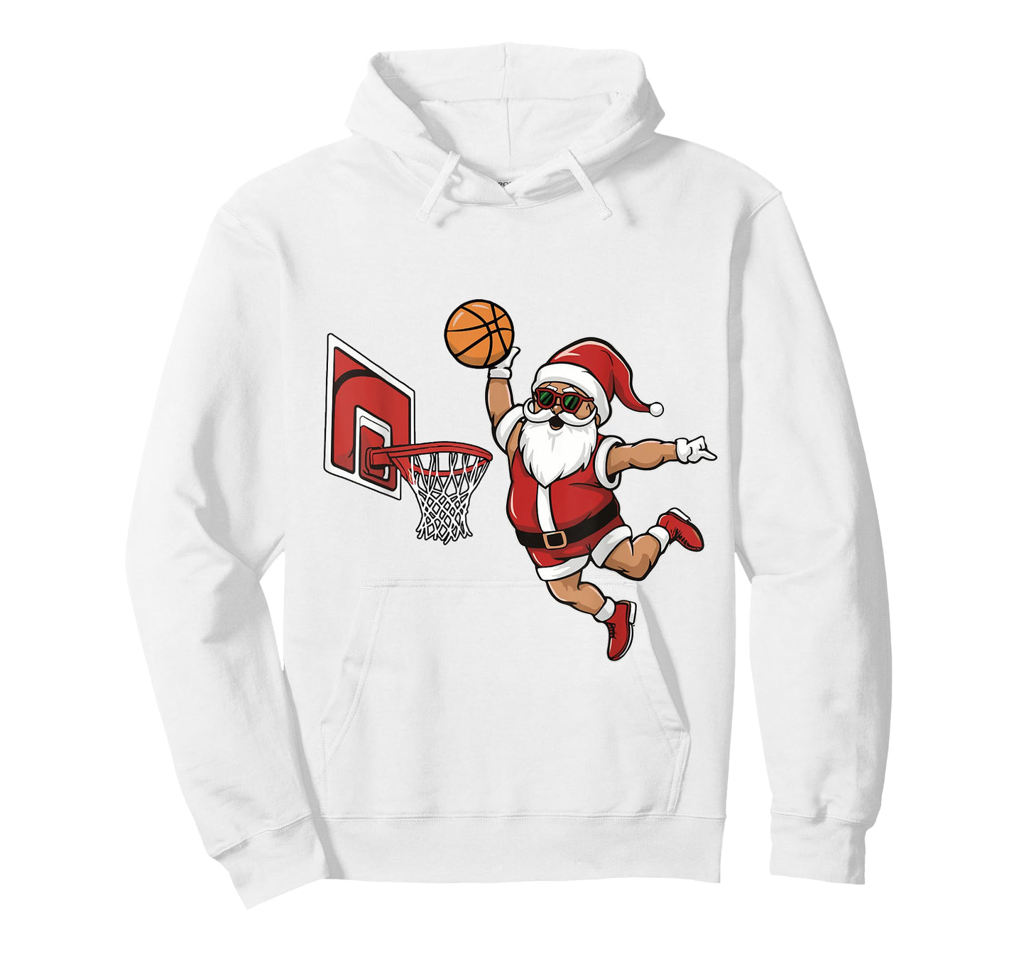 Christmas Santa Claus Dunking basketball Hoop Men Boys Kids T-Shirt