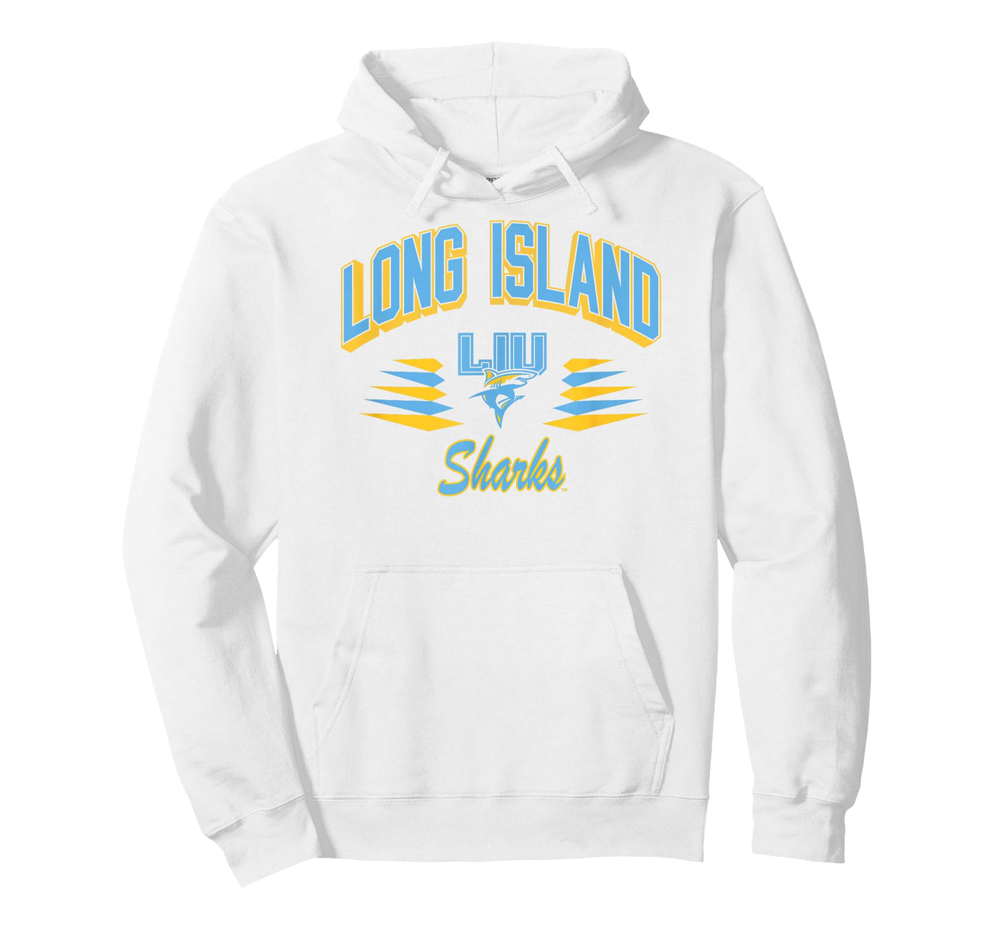 Long Island Sharks Retro Diamond White Officially Licensed T-Shirt