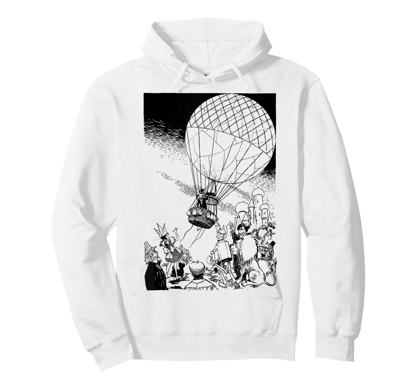 Vintage Wizard of OZ Wizard TShirt Art Retro Hot Air Balloon T-Shirt