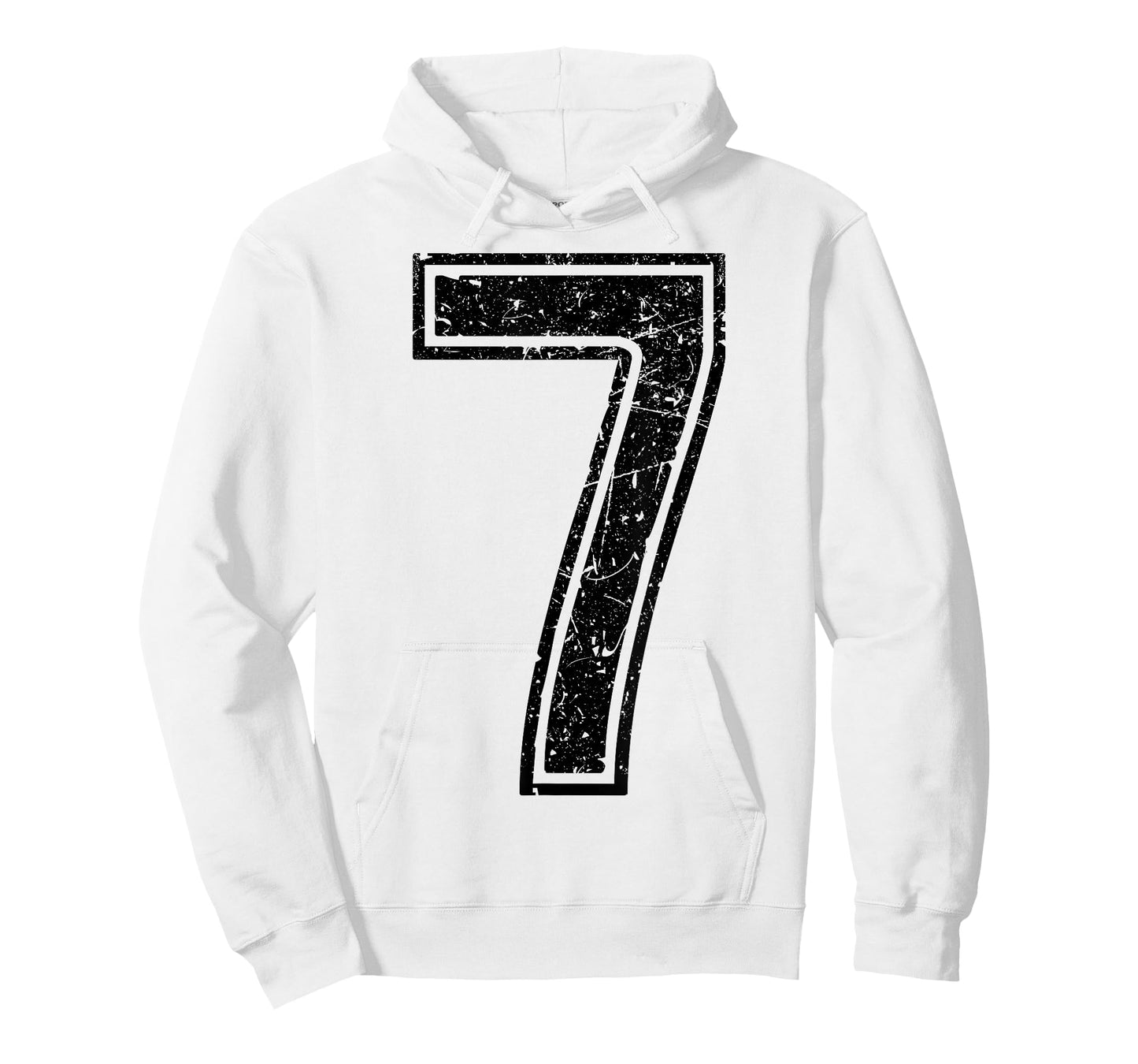 Number 7 Black Vintage Sports Team T-Shirt