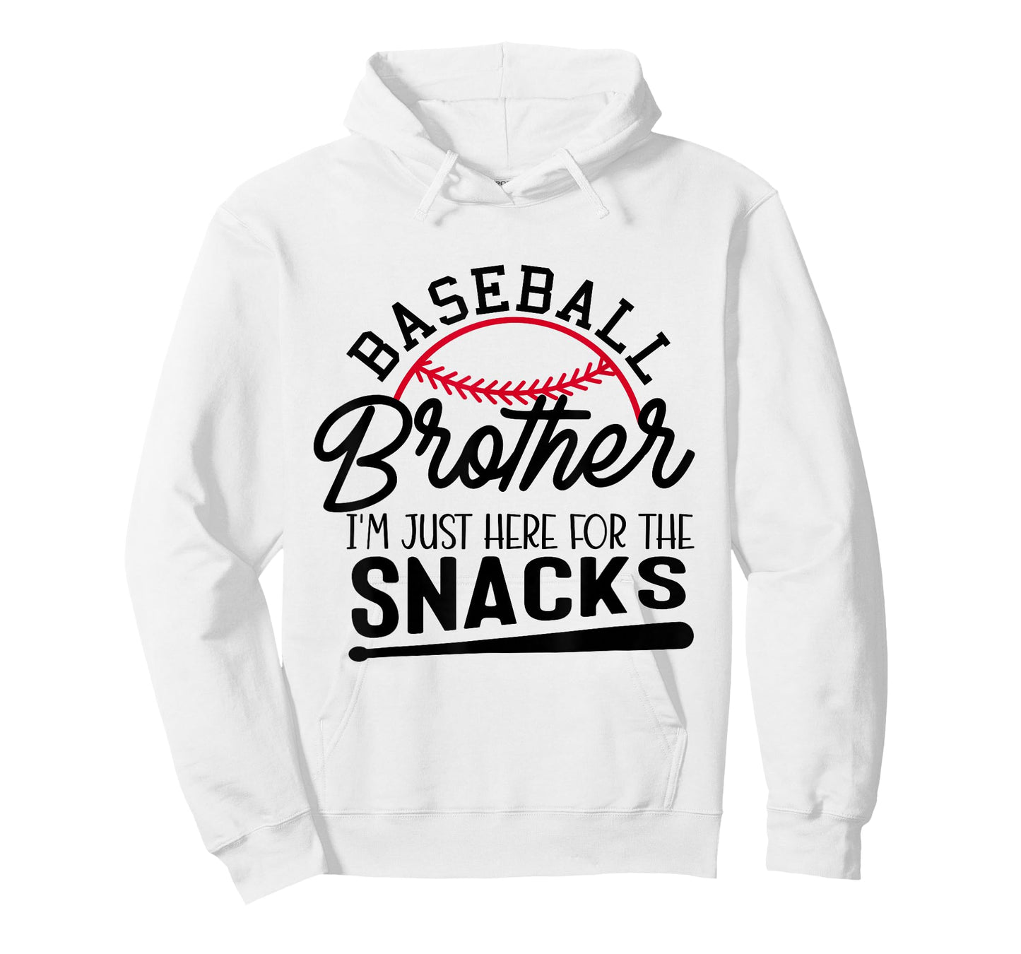 Baseball Brother I'm Just Here for the Snacks Funny Baseball T-Shirt