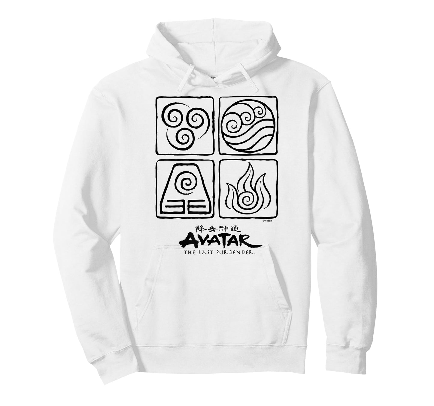 Avatar The Last Airbender - Fire Earth Water Air Elements T-Shirt