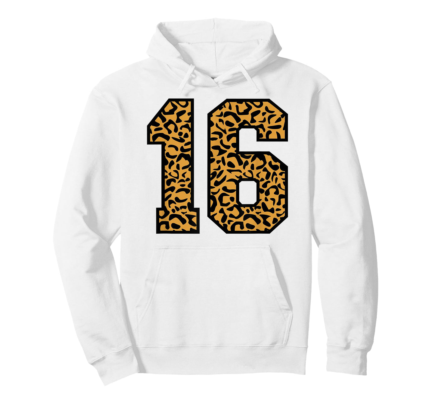16 Number Leopard Sixteen Team Sports Varsity Matching T-Shirt