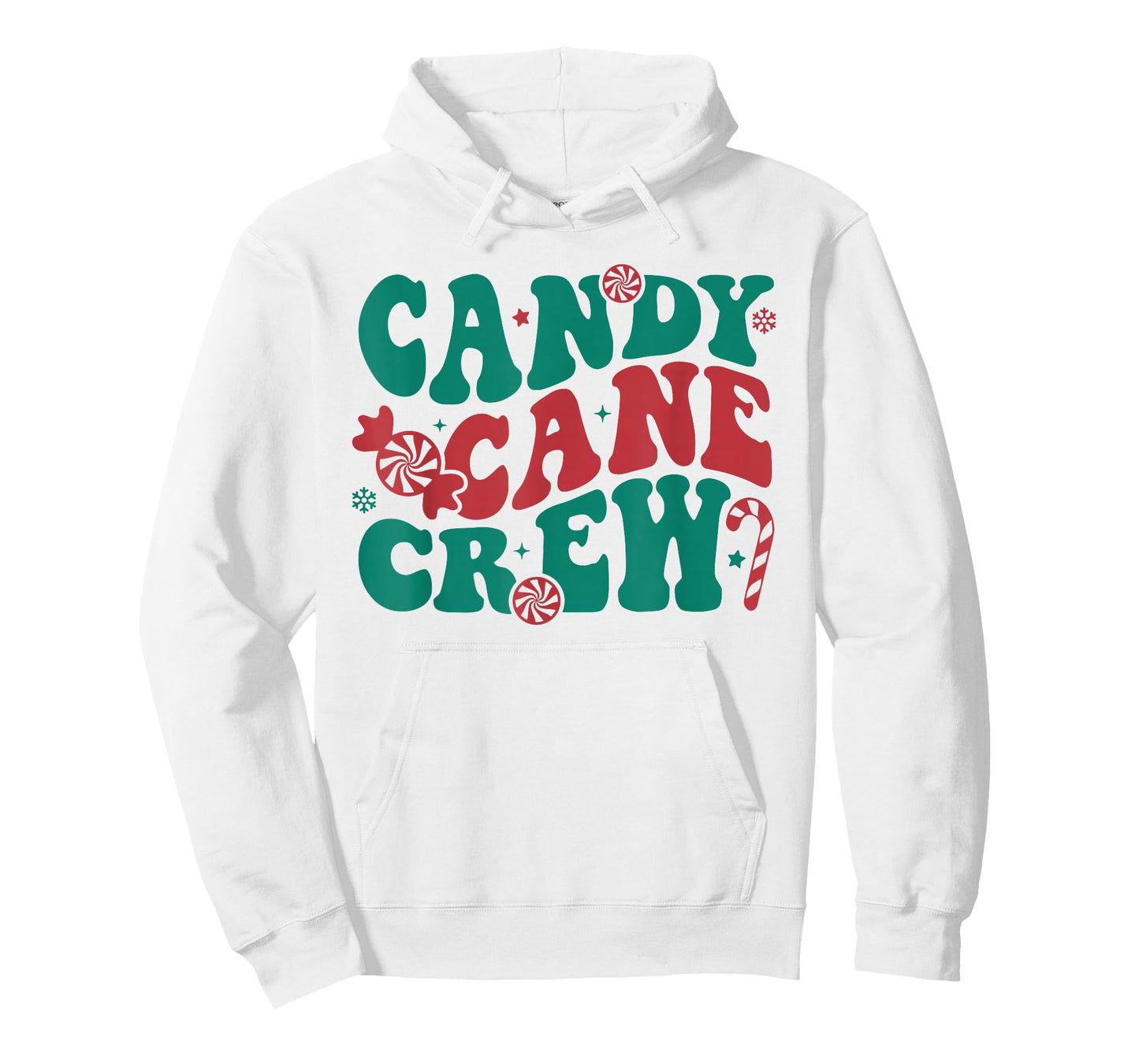 Groovy Candy Cane Crew Matching Family Group Squad Christmas T-Shirt