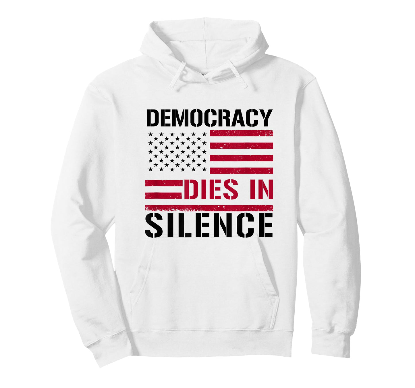 Democracy Dies in Silence American Flag Patriot Constitution T-Shirt