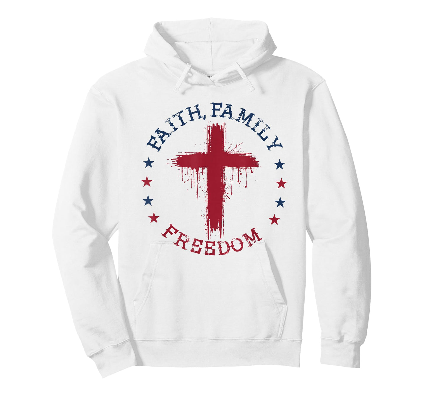 Faith Family Freedom American Flag Patriot USA Christian T-Shirt