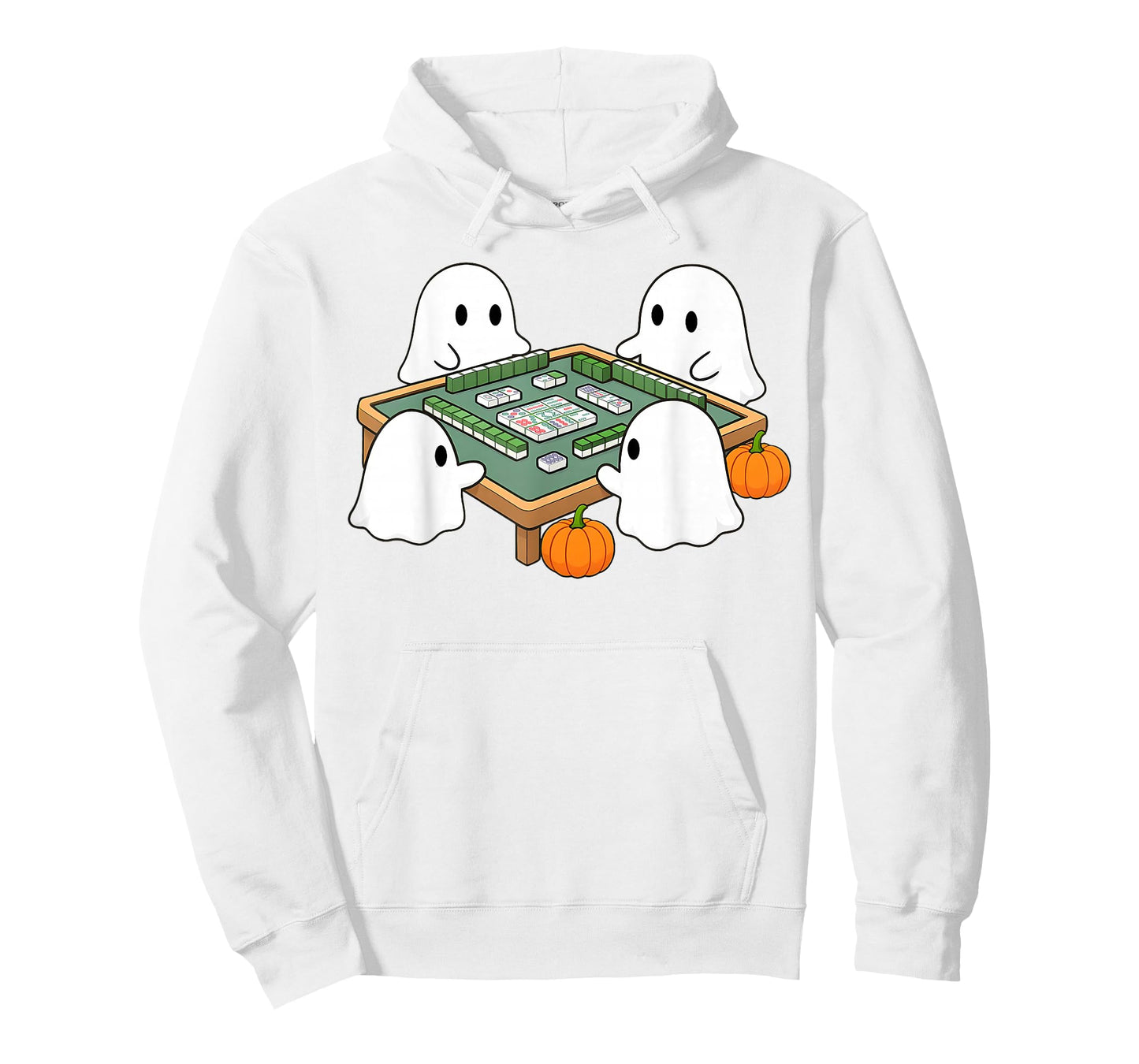 Halloween Ghost Playing Mahjong Spooky Mahjong Funny Costume T-Shirt