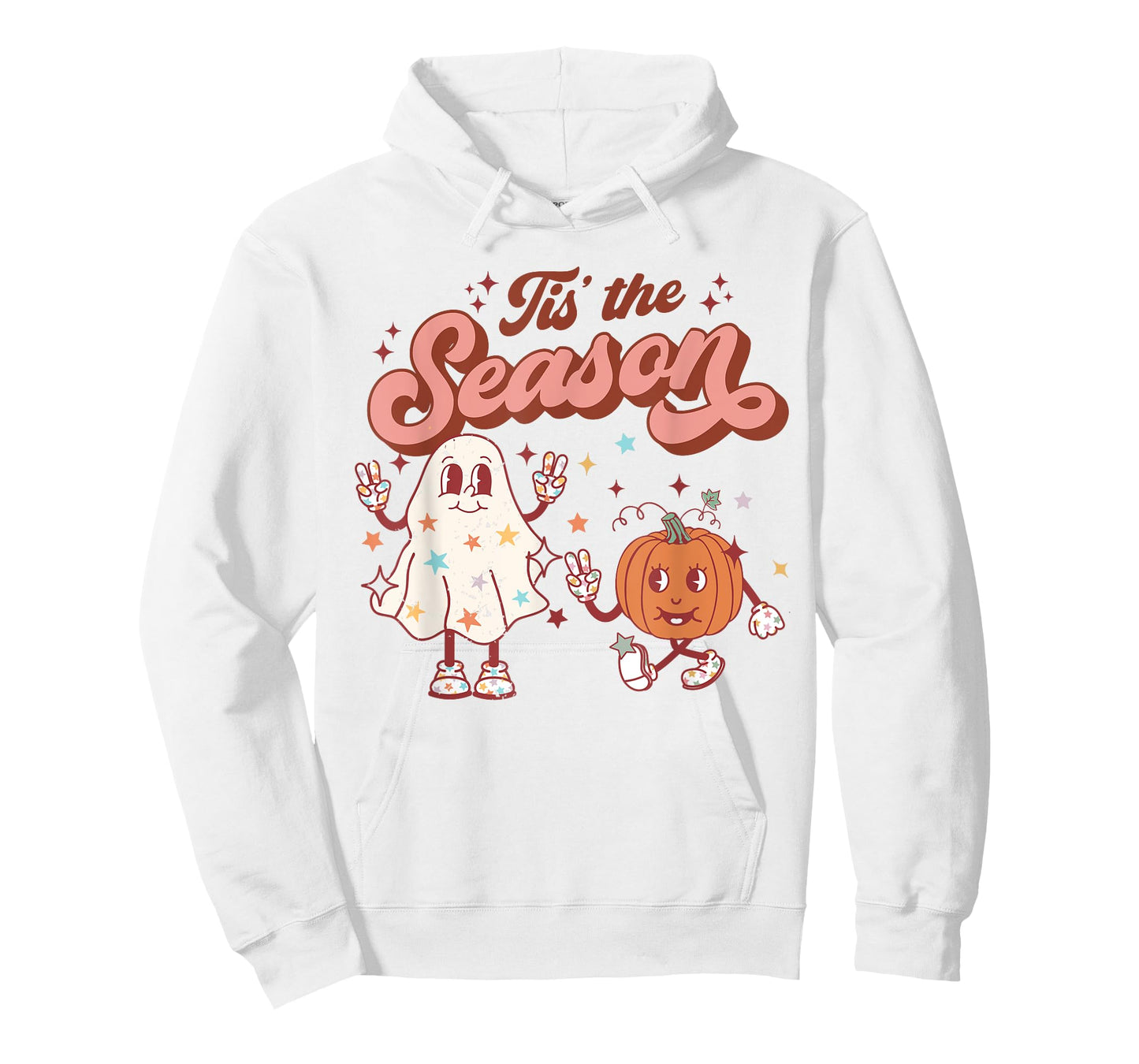 Tis' The Season Retro Halloween Party Funny Ghost Pumpkin T-Shirt