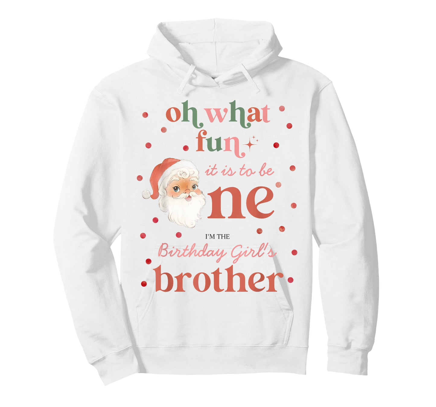 Oh What Fun It Is To Be One Birthday Brother Santa Christmas T-Shirt