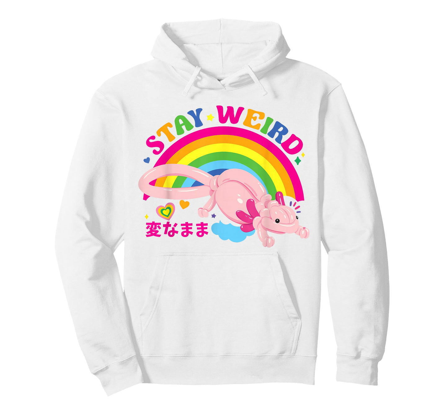 Kidcore Clothes Balloon Axolotl Aesthetic Decora Stay Weird T-Shirt