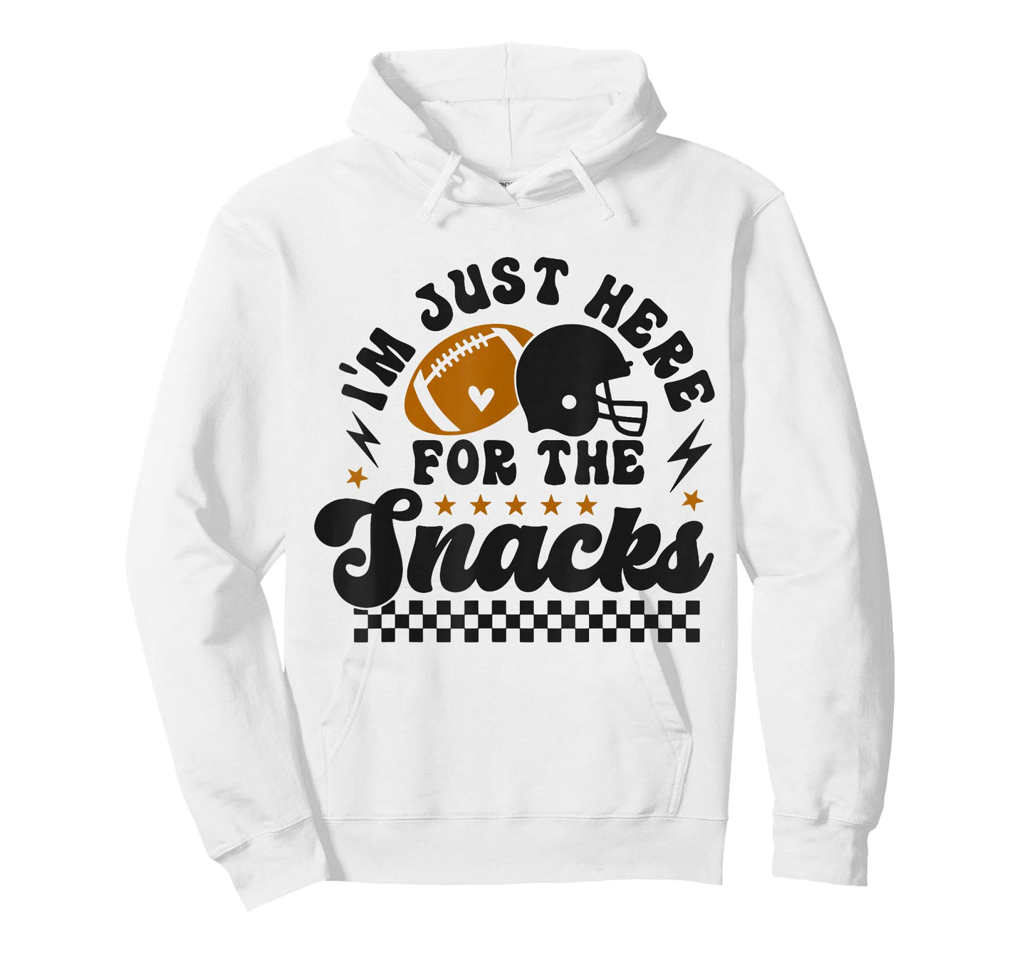 Retro I'm Just Here for The Snacks Cute Football Toddler Kid T-Shirt