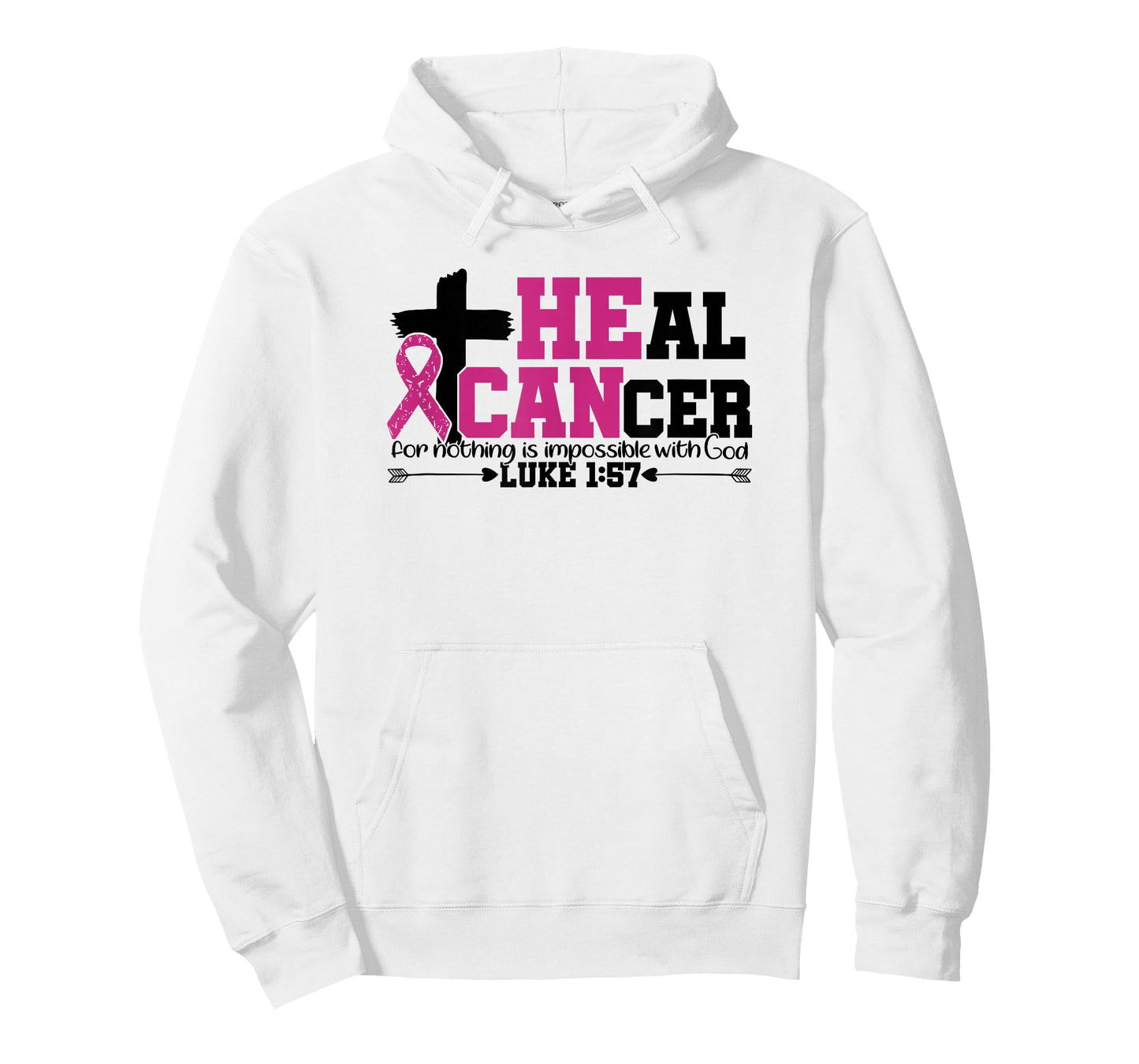 Heal Cancer Christian Believe God Breast Cancer Awareness T-Shirt