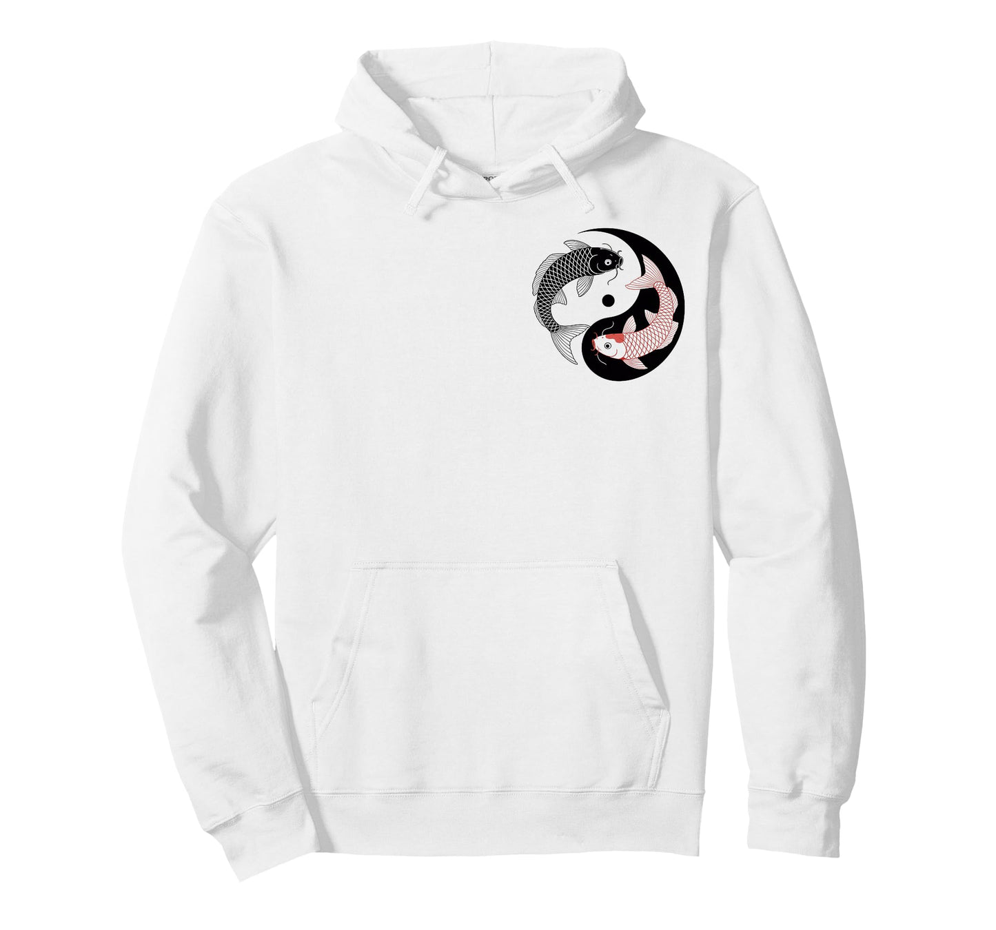 Yin Yang Koi Fish Japanese Kanji Zen Symbol Balance TWO SIDE T-Shirt