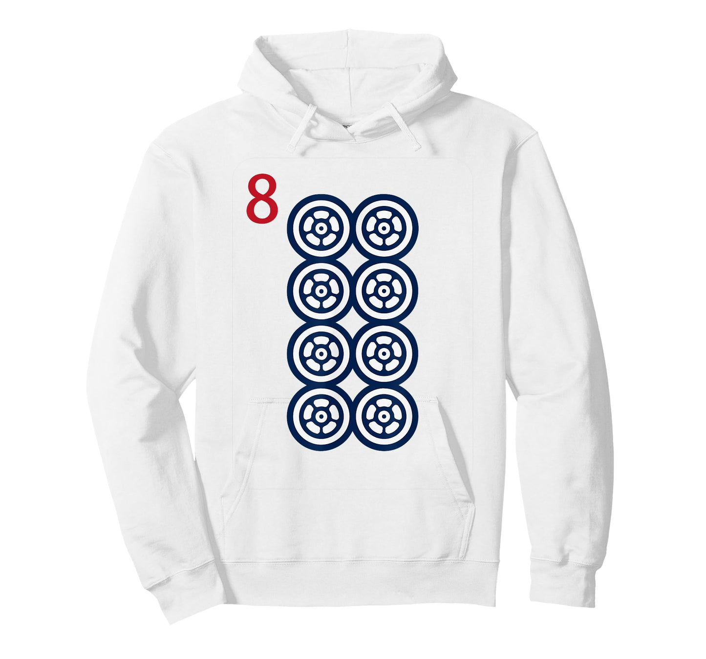 Chinese Mah Jong Dots Pinzu Eight Tile Mahjong Costume T-Shirt