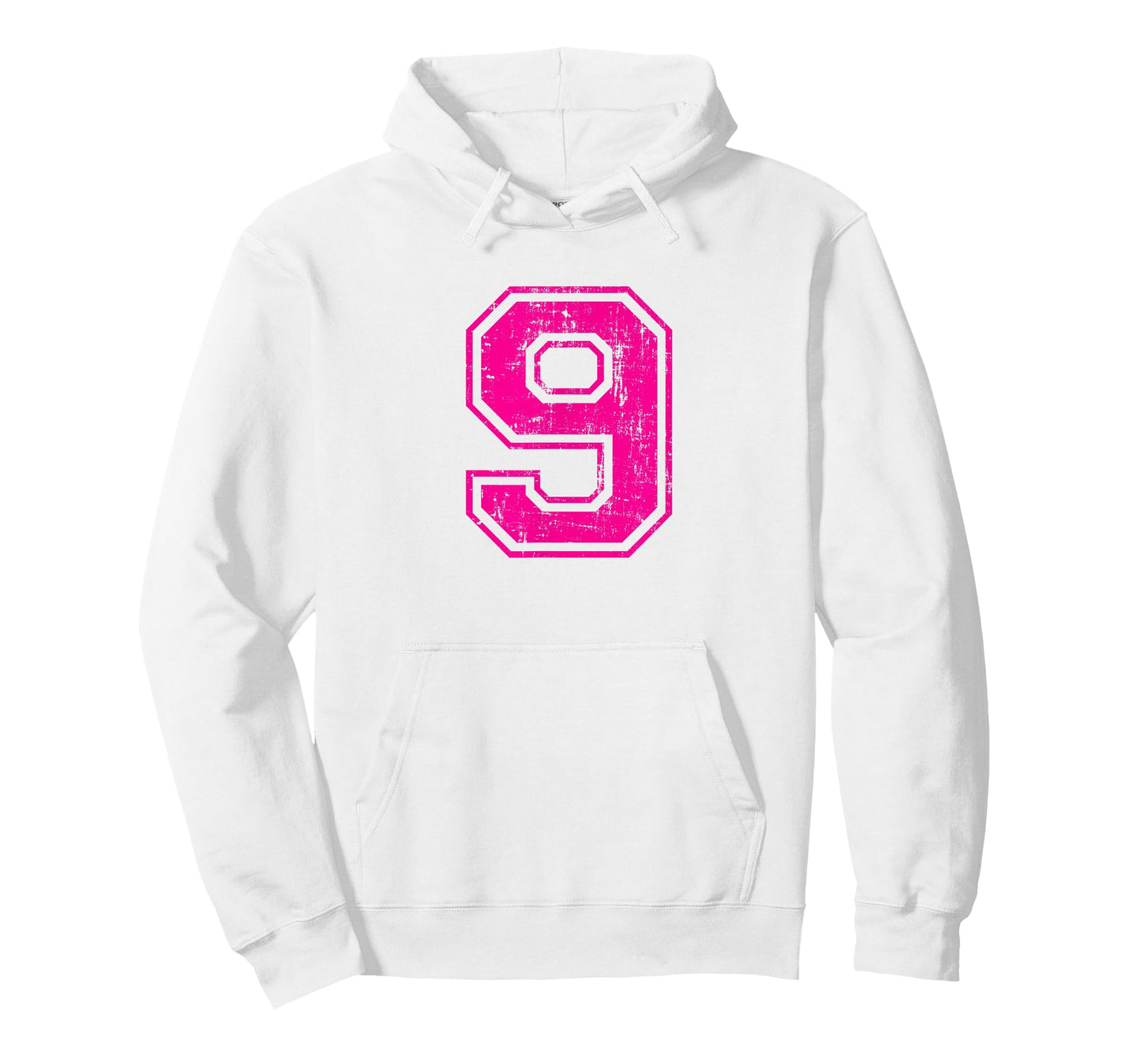 Number 9 Nine Varsity Distressed Vintage Sport Team Player's T-Shirt