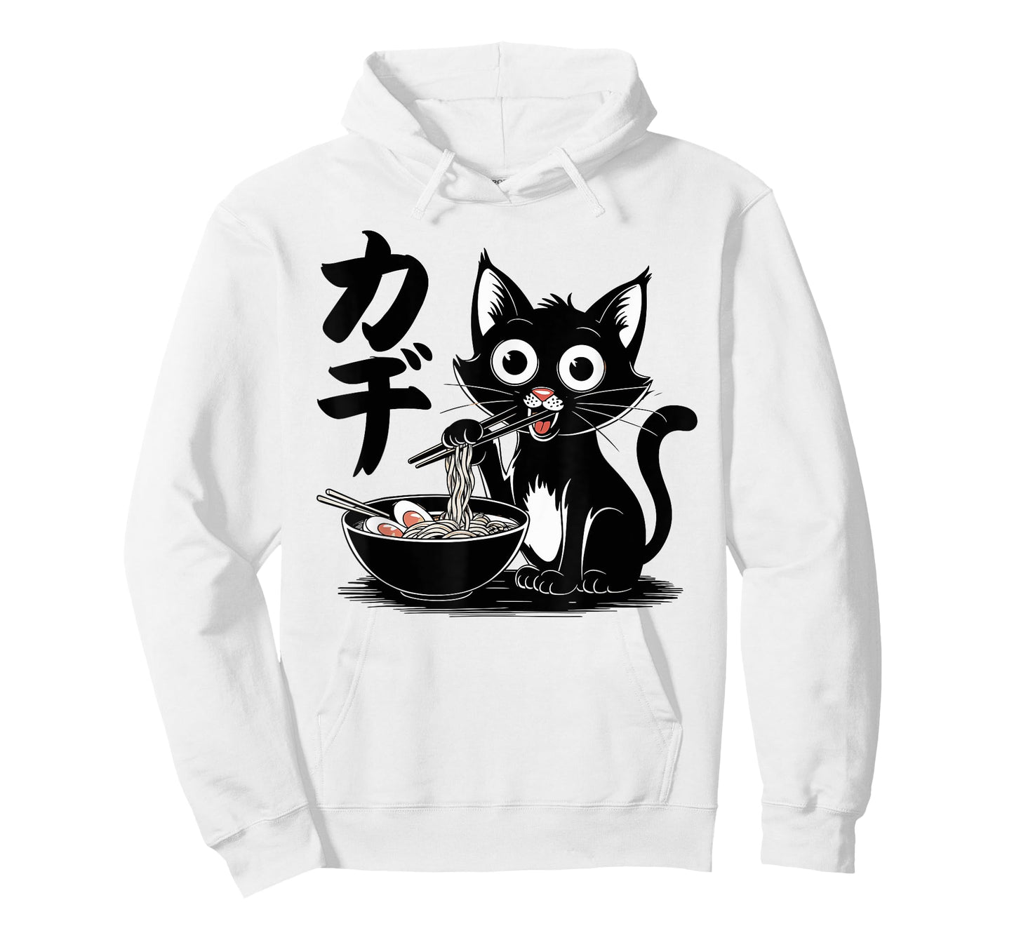 Funny Cat Ramen Noodle Japanese Kawaii Anime Otaku Style T-Shirt