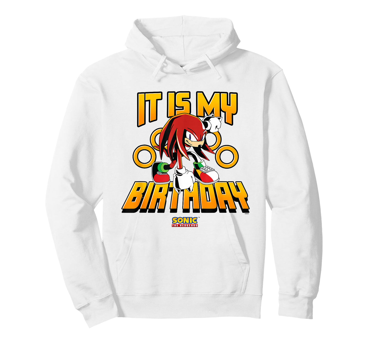 Sonic The Hedgehog Birthday It Is My Birthday Knuckles Logo T-Shirt