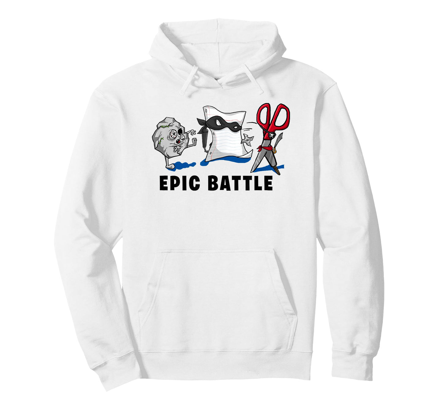 Trendy Graphic Rock Paper Scissors Epic Battle T-Shirt