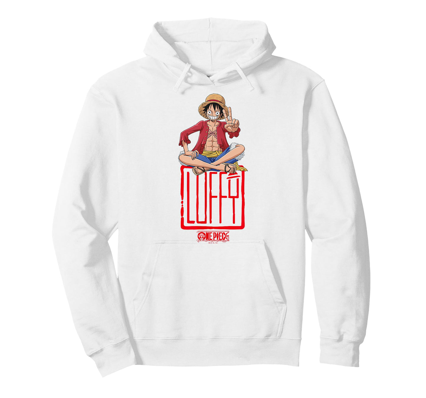 One Piece Anime Luffy Stamp Peace Sign T-Shirt