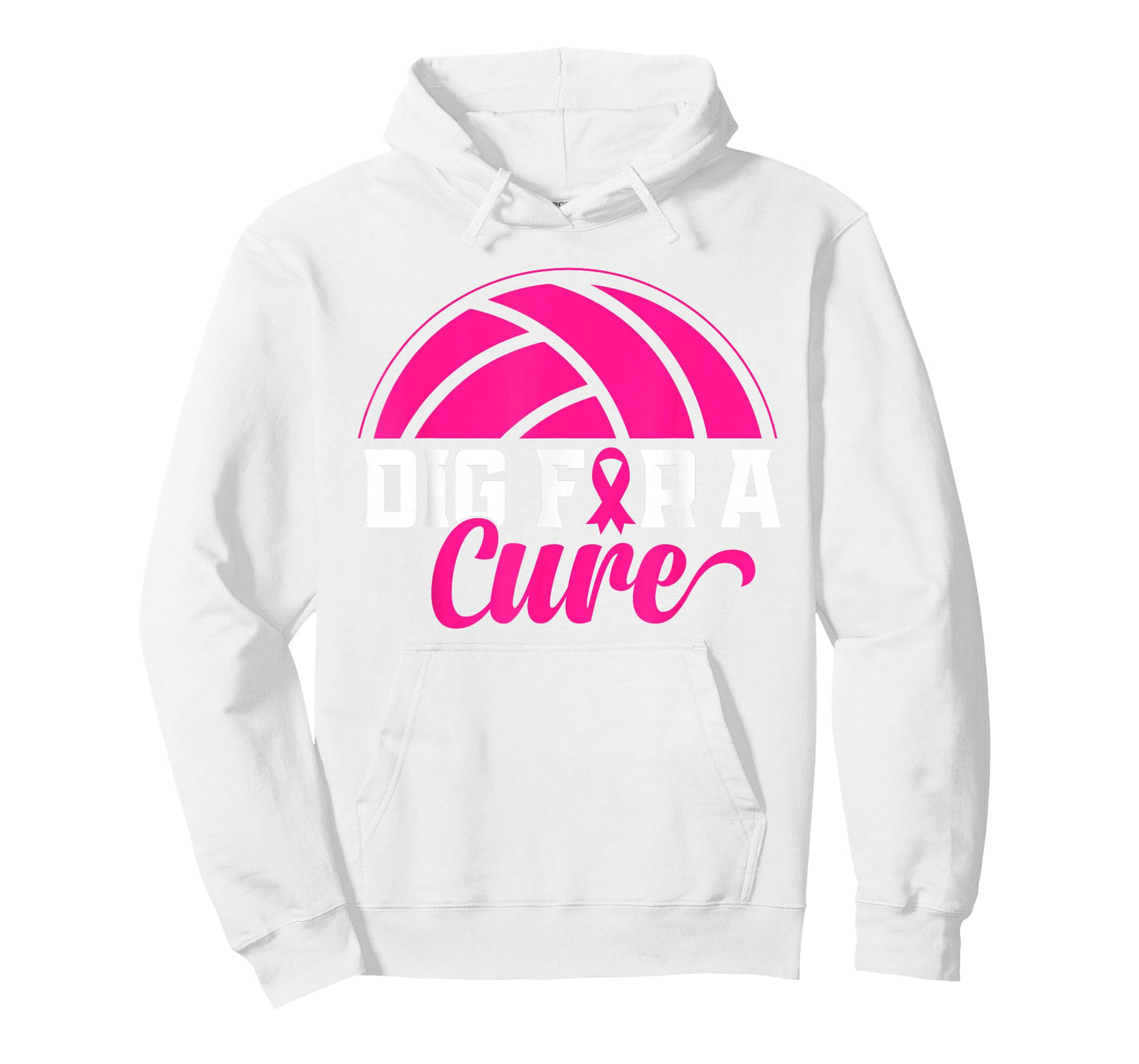 Dig For A Cure Breast Cancer Awareness Volleyball Pink Print T-Shirt