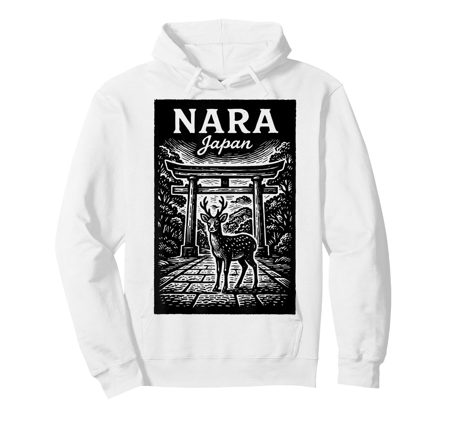Nara Japan Deer Temple Japanese Travel Nature Architecture T-Shirt