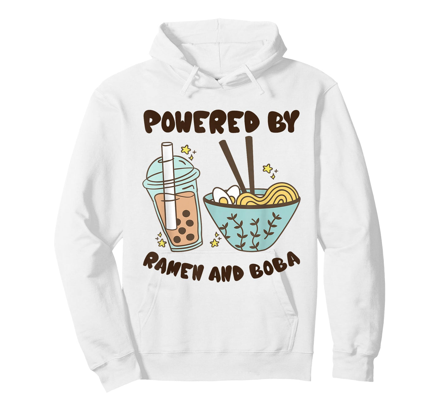 Powered By Ramen And Boba Tea Japanese Food Anime T-Shirt