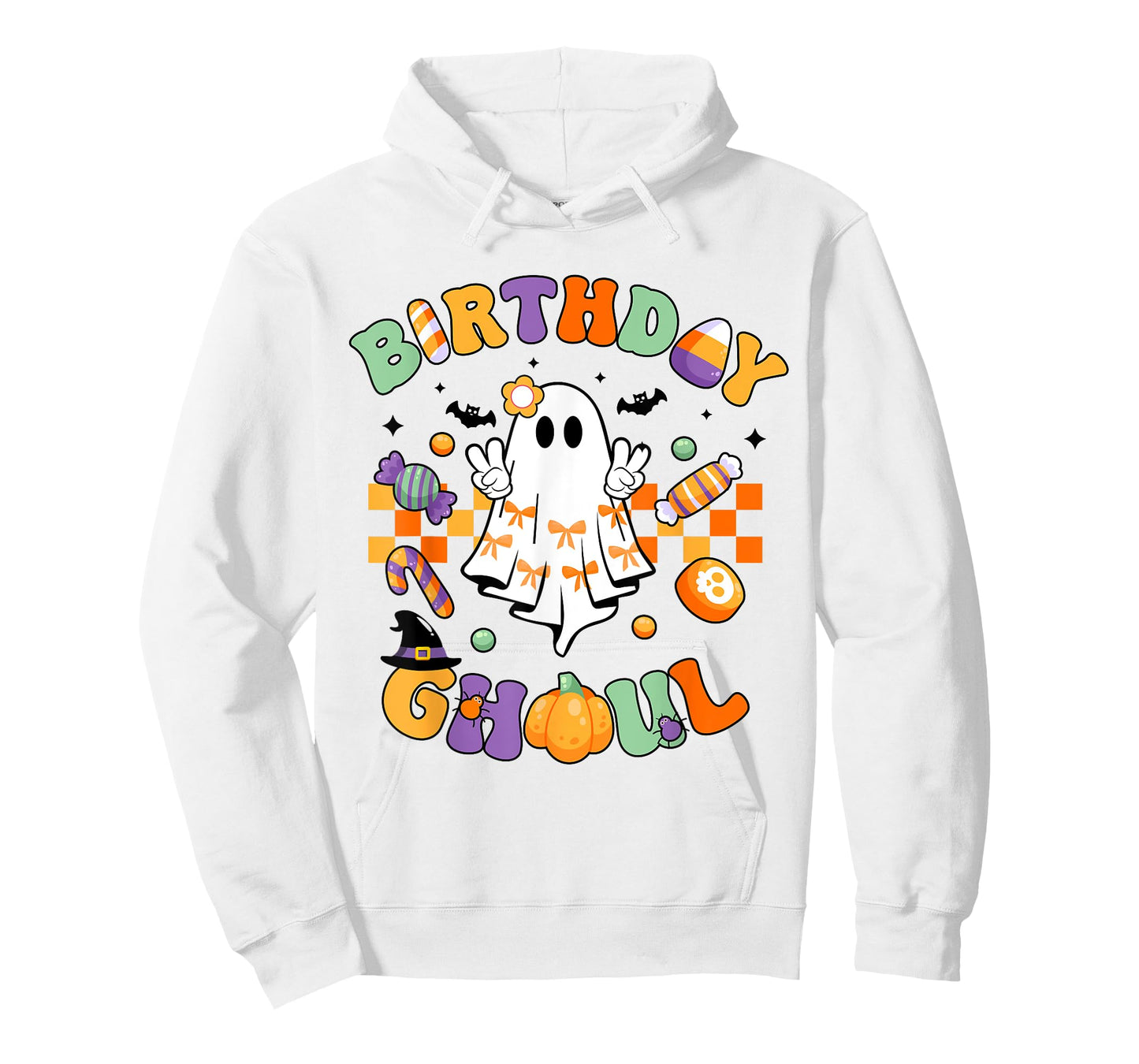 Birthday Ghoul Retro Groovy Boo Ghost Halloween Birthday T-Shirt