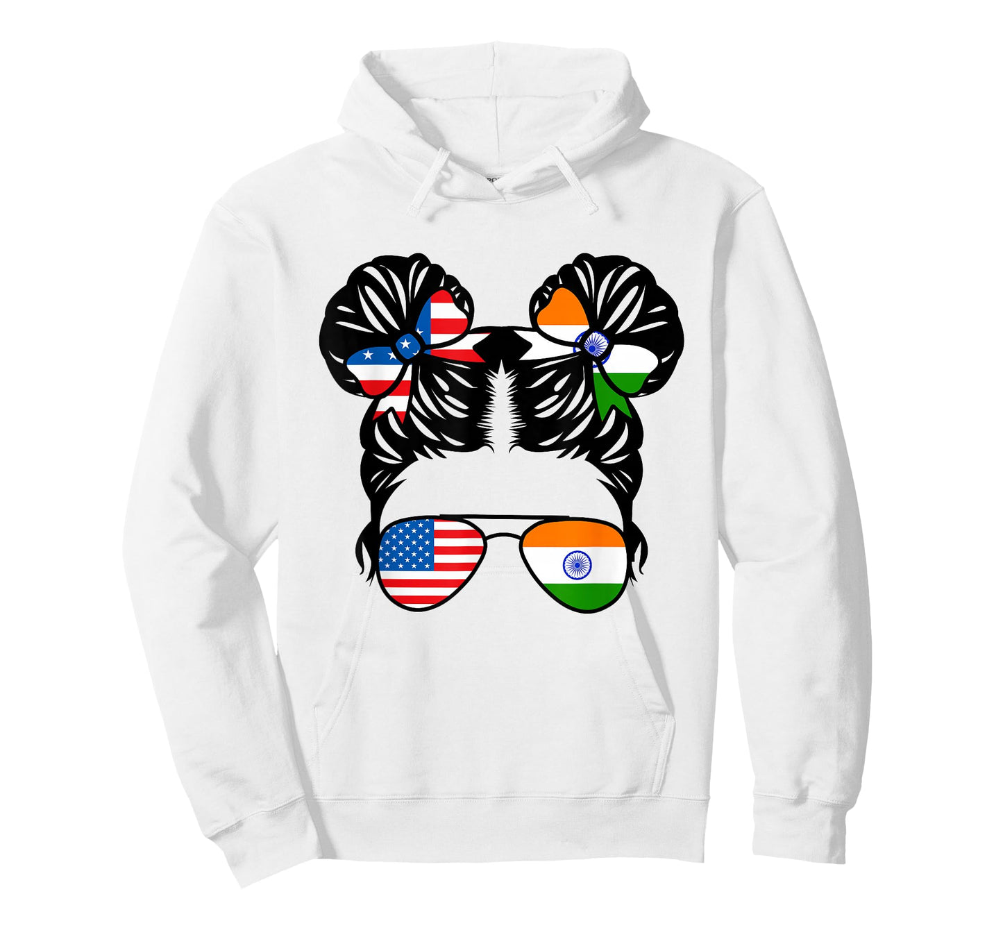 Half American Half Indian Girl USA India Flag Patriot T-Shirt