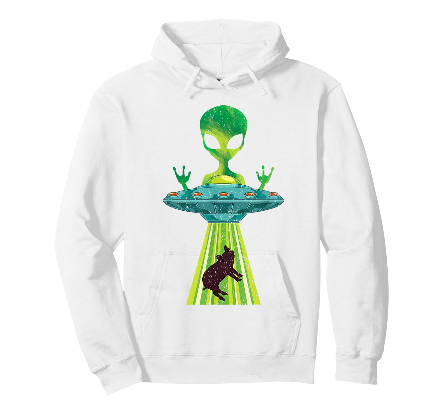 Farm Animal Sci Fi Alien Believer Pig UFO Abduction Alien T-Shirt