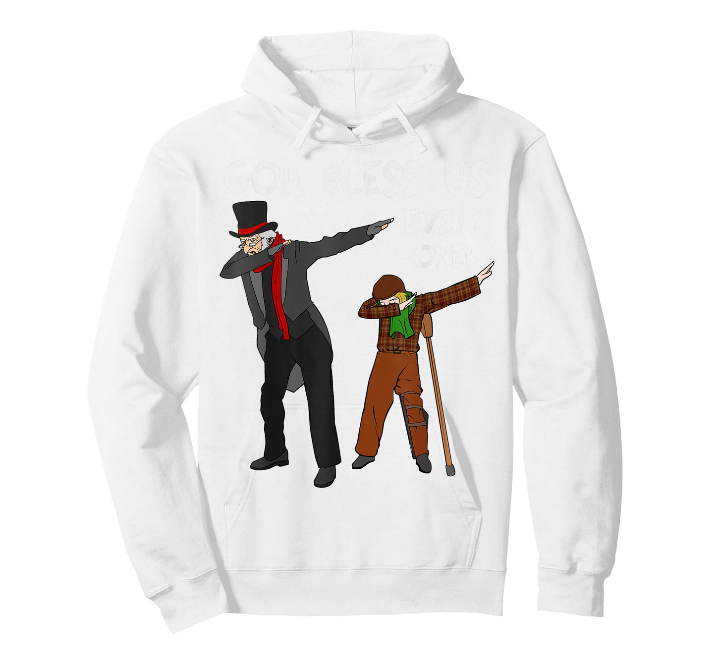 God Bless Us Everyone Dabbing Tiny Tim & Scrooge Christmas T-Shirt