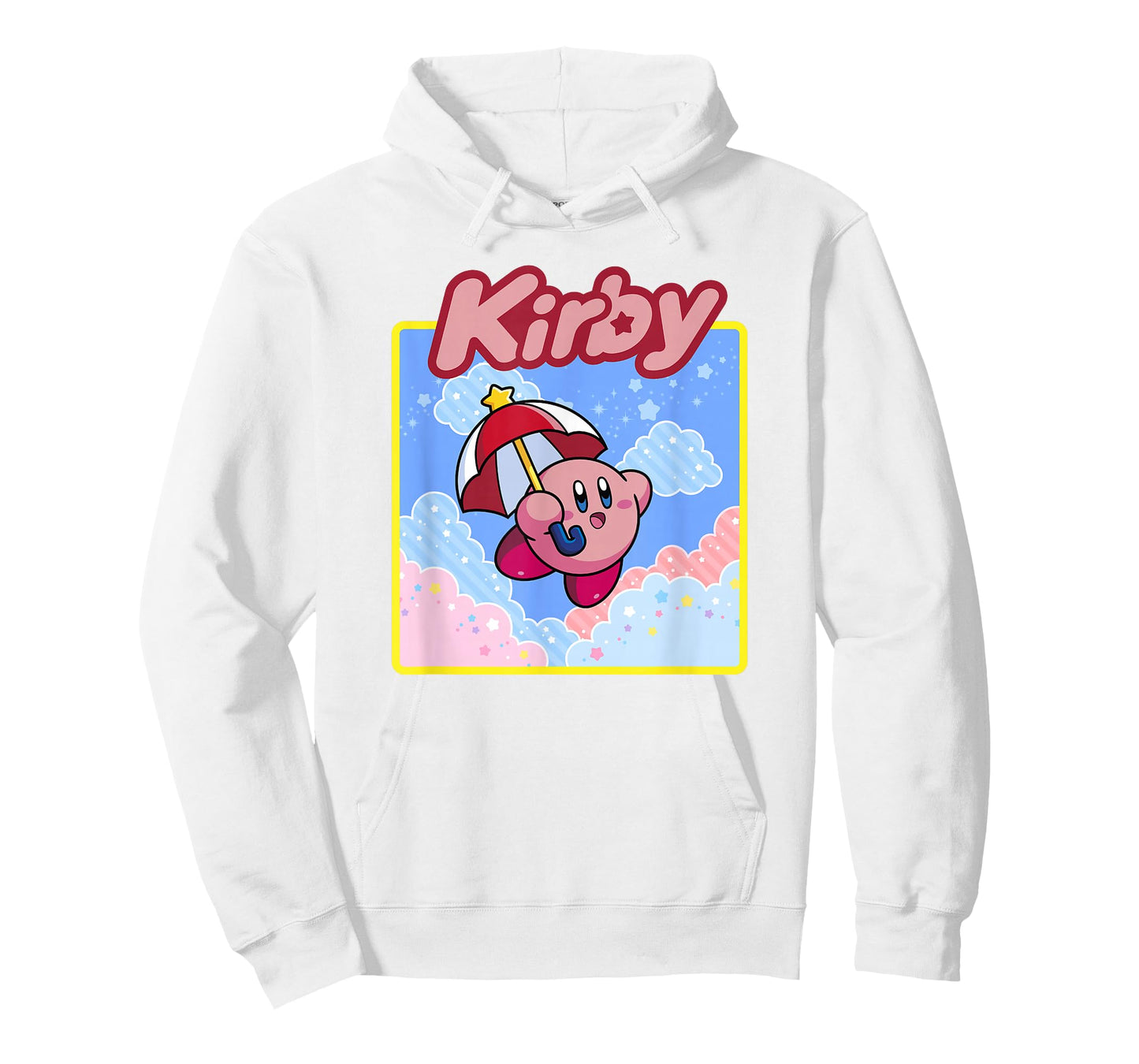 Kirby Floating in The Clouds Pastel Kawaii Nintendo Panel T-Shirt