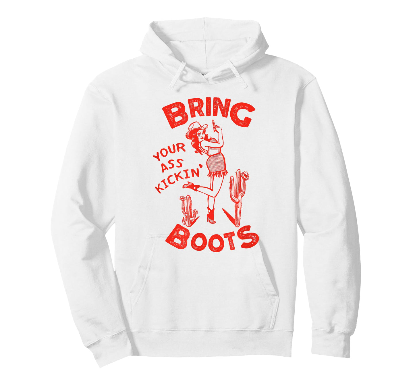Bring Your Ass Kickin' Boots: Retro Pinup Western Cowgirl T-Shirt