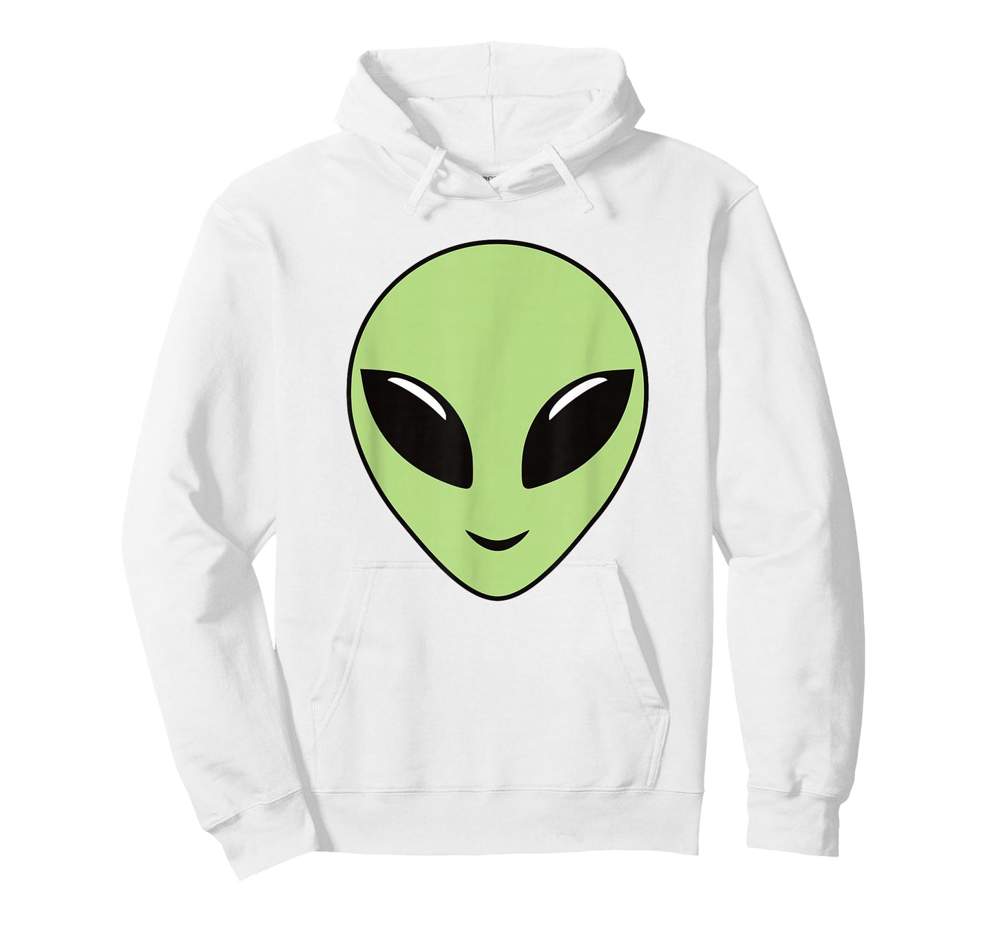 Green Alien Head Cute Funny Happy Face Alien Men Women Kids T-Shirt