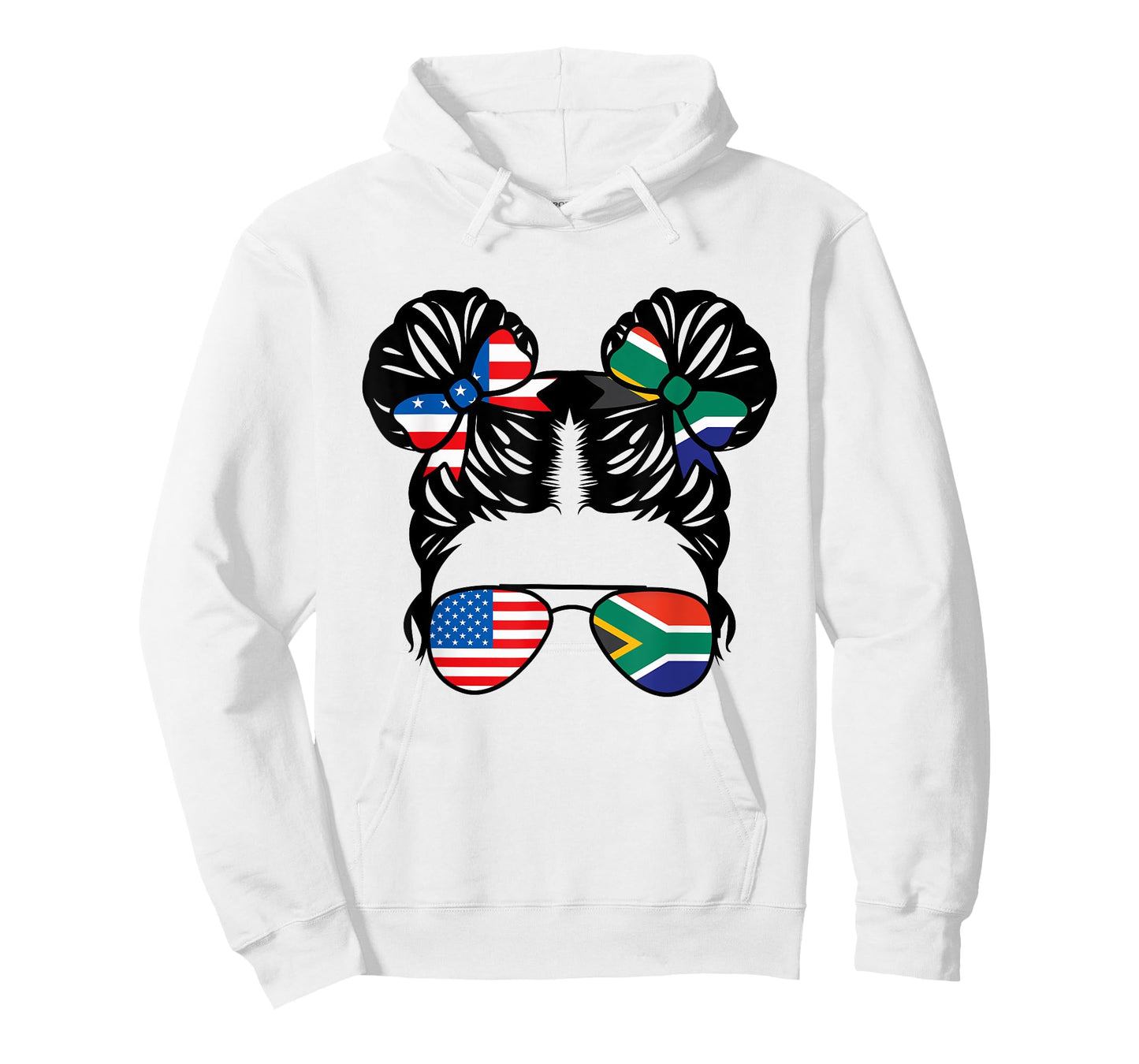 Half American South African Girl USA Africa Flag Patriot T-Shirt