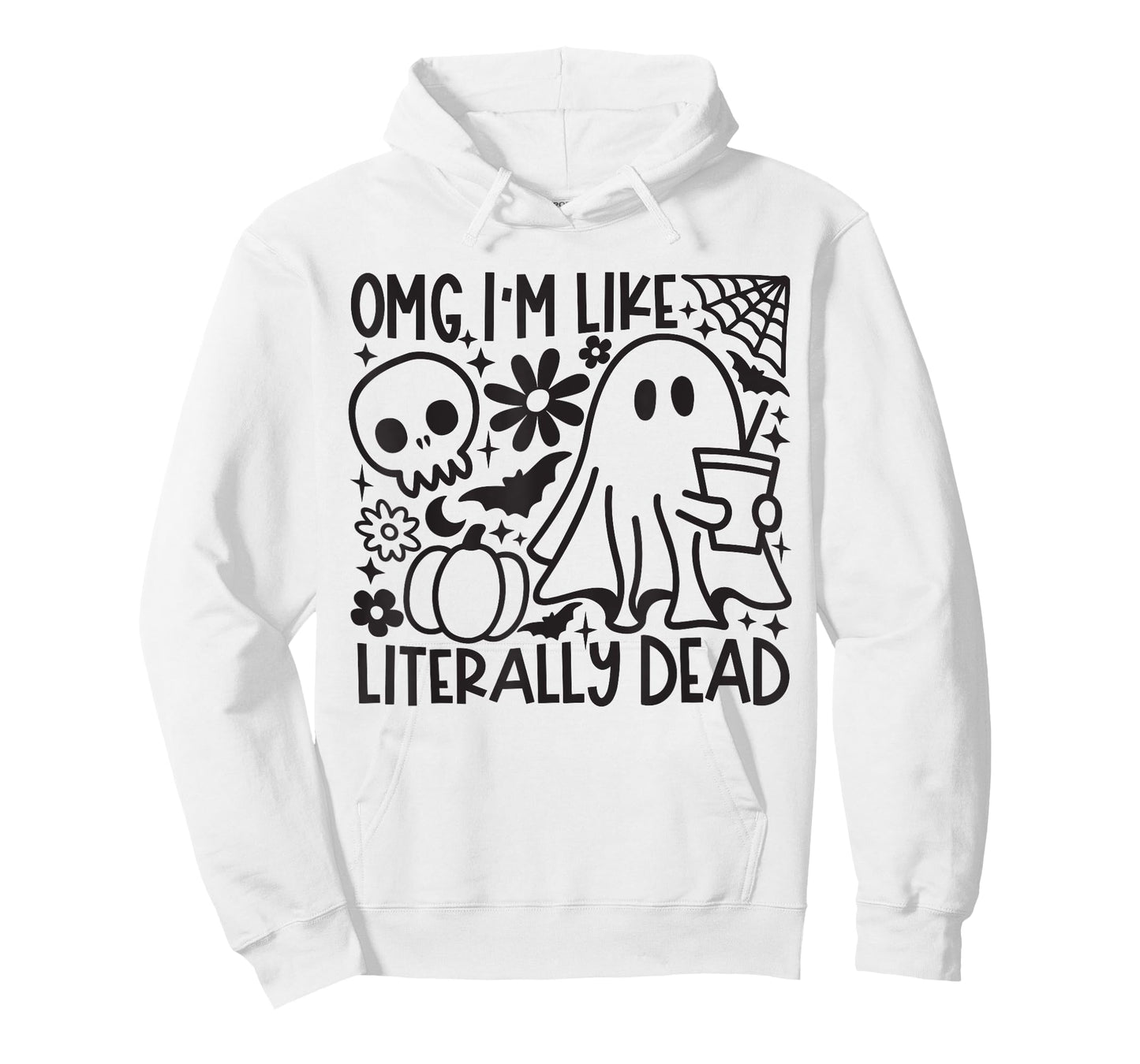 Omg I'M Like Literally Dead Coffee Halloween Ghost Coffee T-Shirt