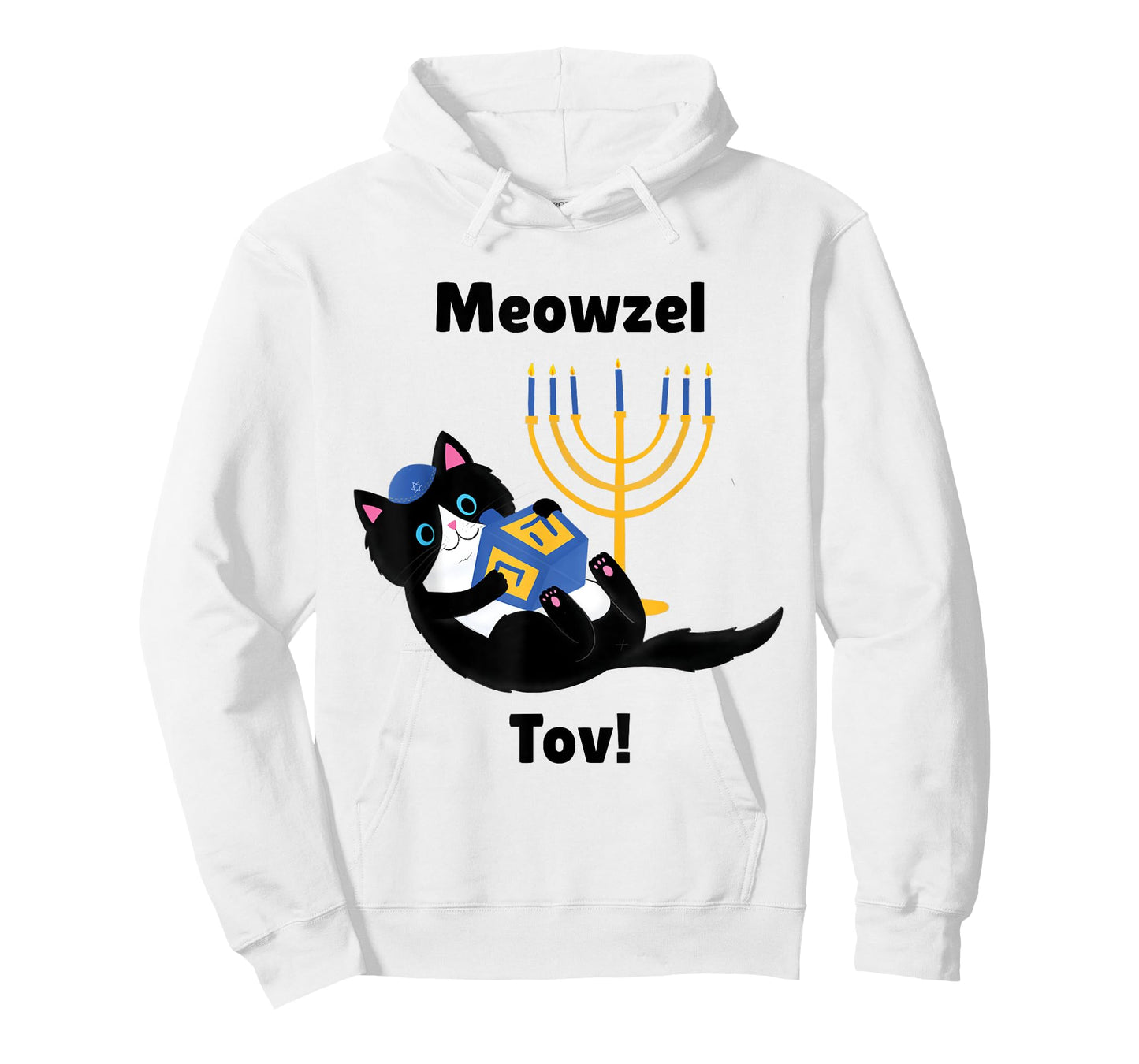MeowzeL Tov | Hanukkah Cat T-Shirt for Men Women Girls Kids