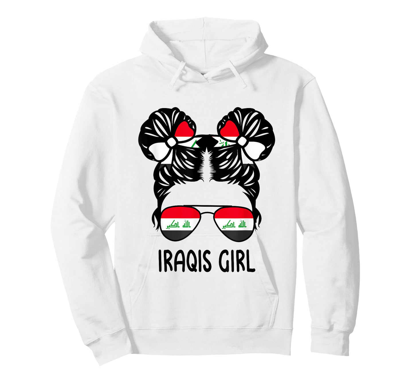 Iraqis Girl Messy Hair Iraq Pride Patriotic Womens Kids T-Shirt