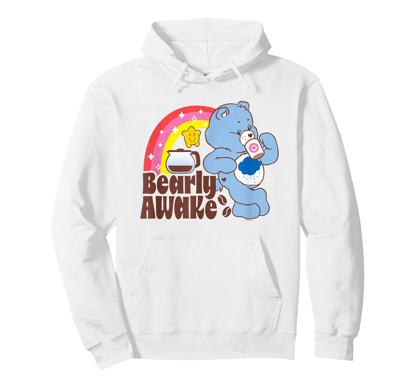 Care Bears Grumpy Bear Bearly Awake Coffee Fan Cartoon T-Shirt