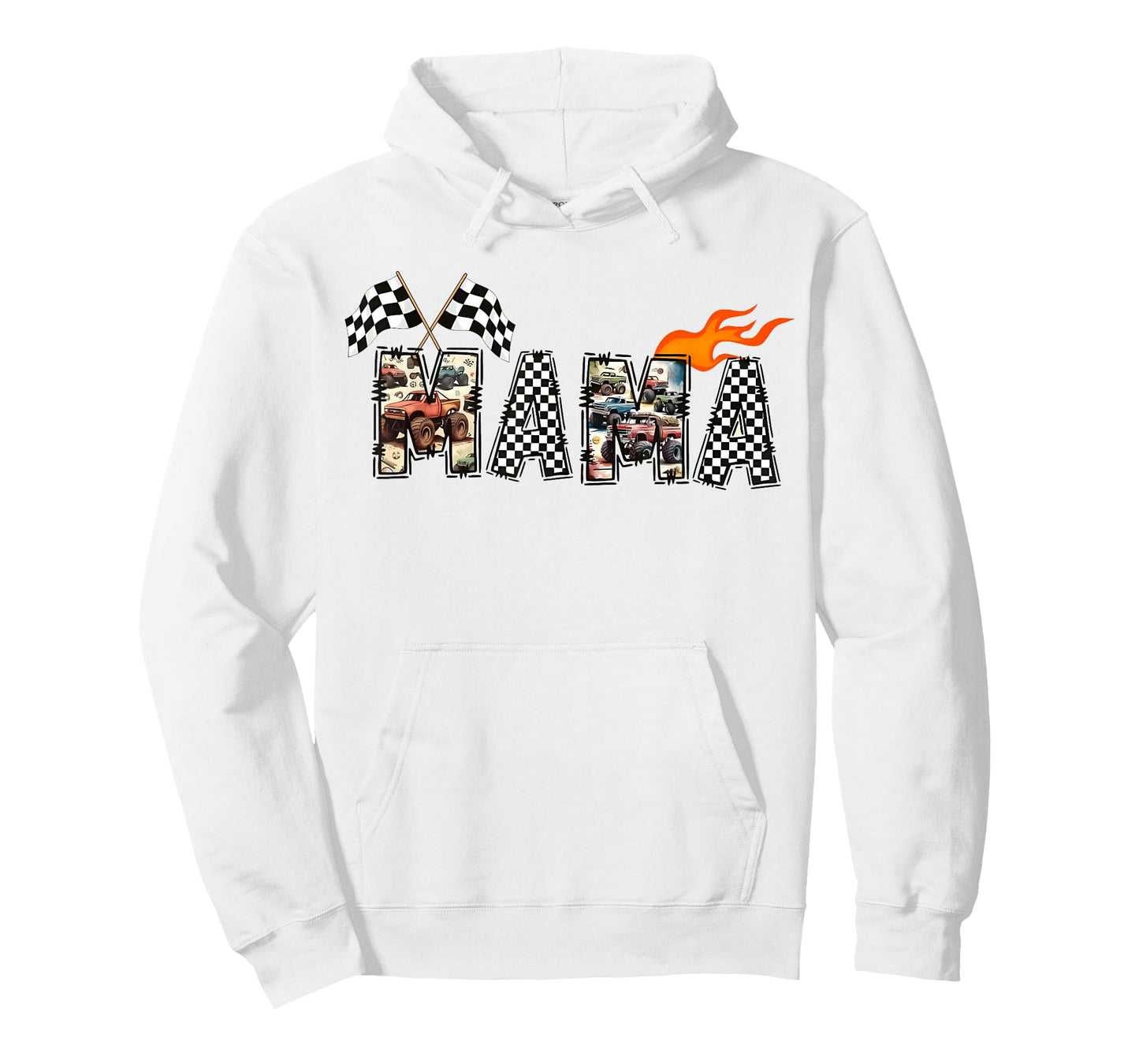 Mama Retro Monster Truck Family Crew Birthday Matching T-Shirt