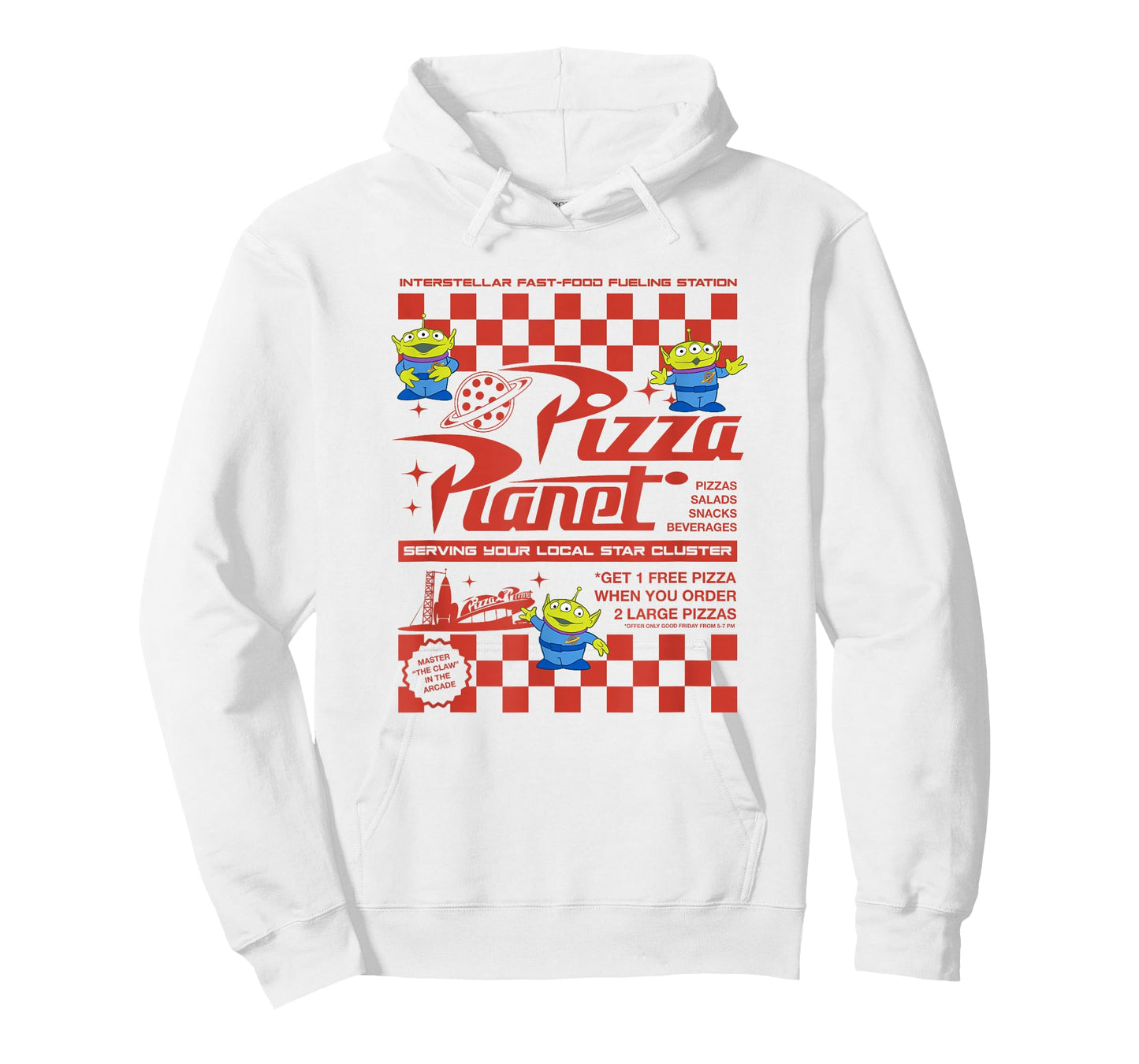 Disney Pixar Toy Story Pizza Planet Iconic Retro Flyer Logo T-Shirt