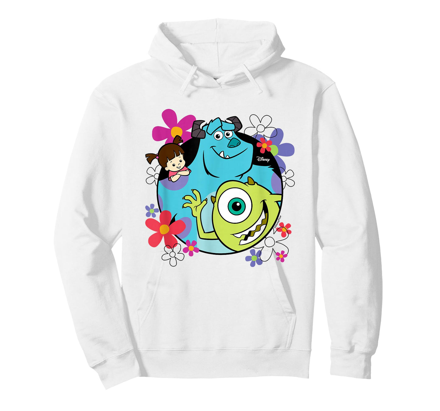 Monsters Inc - Sully Mike Wazoski Boo Floral Circle Group T-Shirt