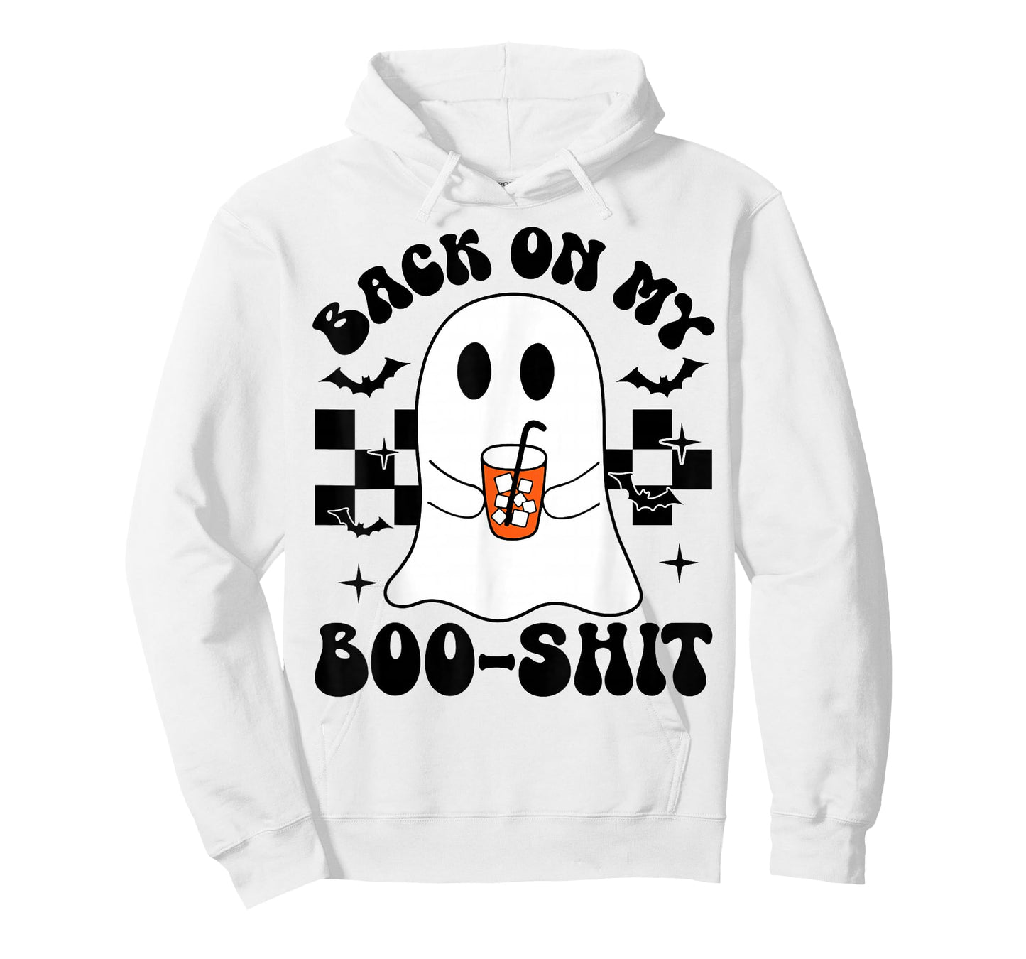 Funny Back On My Boo-Shit Cute Ghost Halloween Spooky Season T-Shirt
