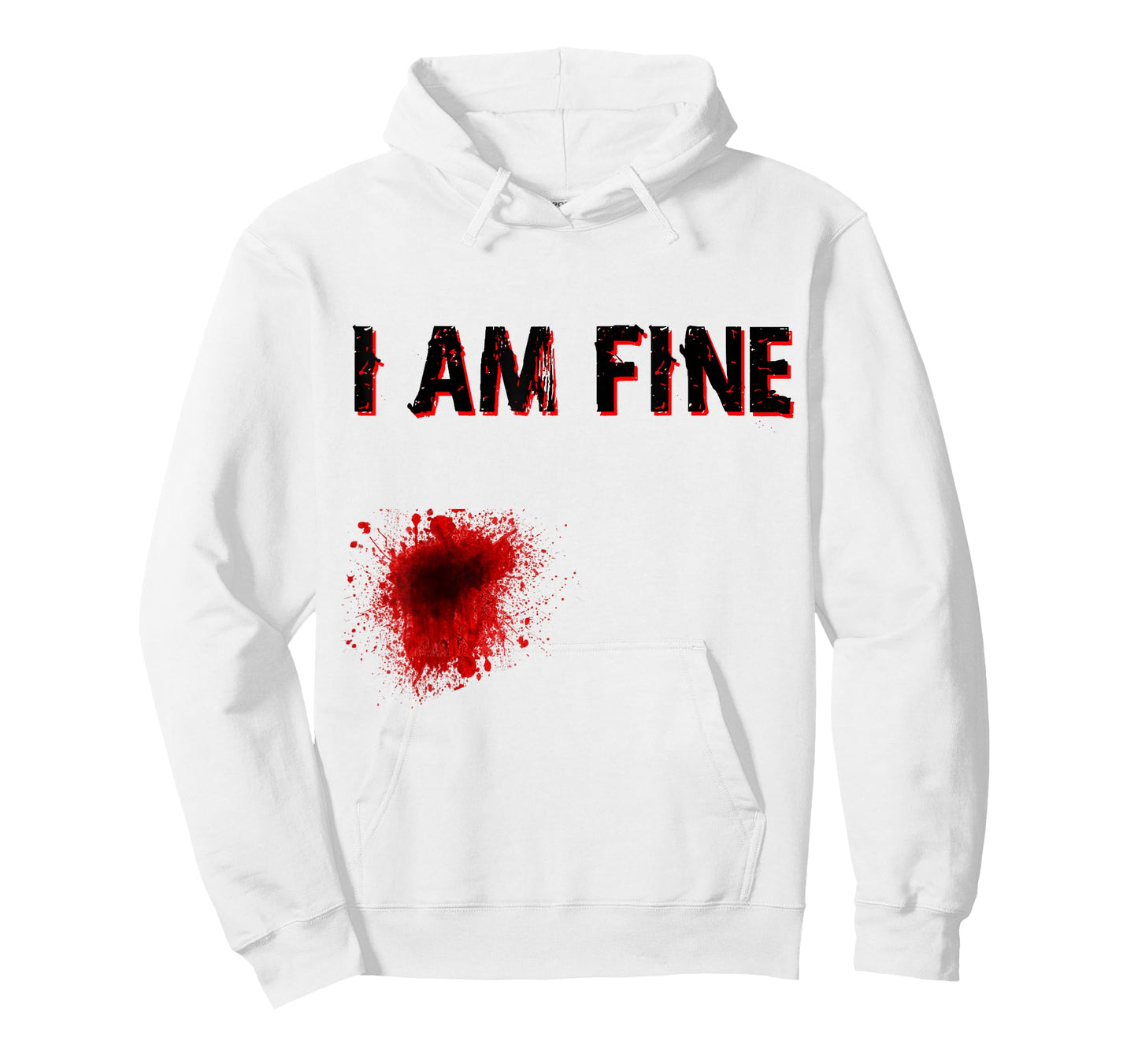 I am Fine Stabbed Blood Splatter Tshirt - Halloween Tshirt