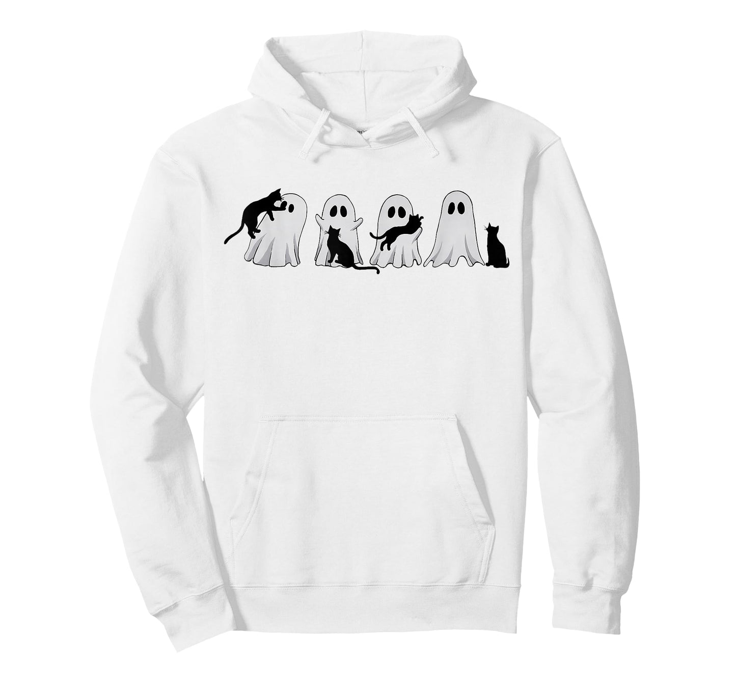 Cute Ghost Cat Halloween Outfit Costumes Cat Lover Spooky T-Shirt
