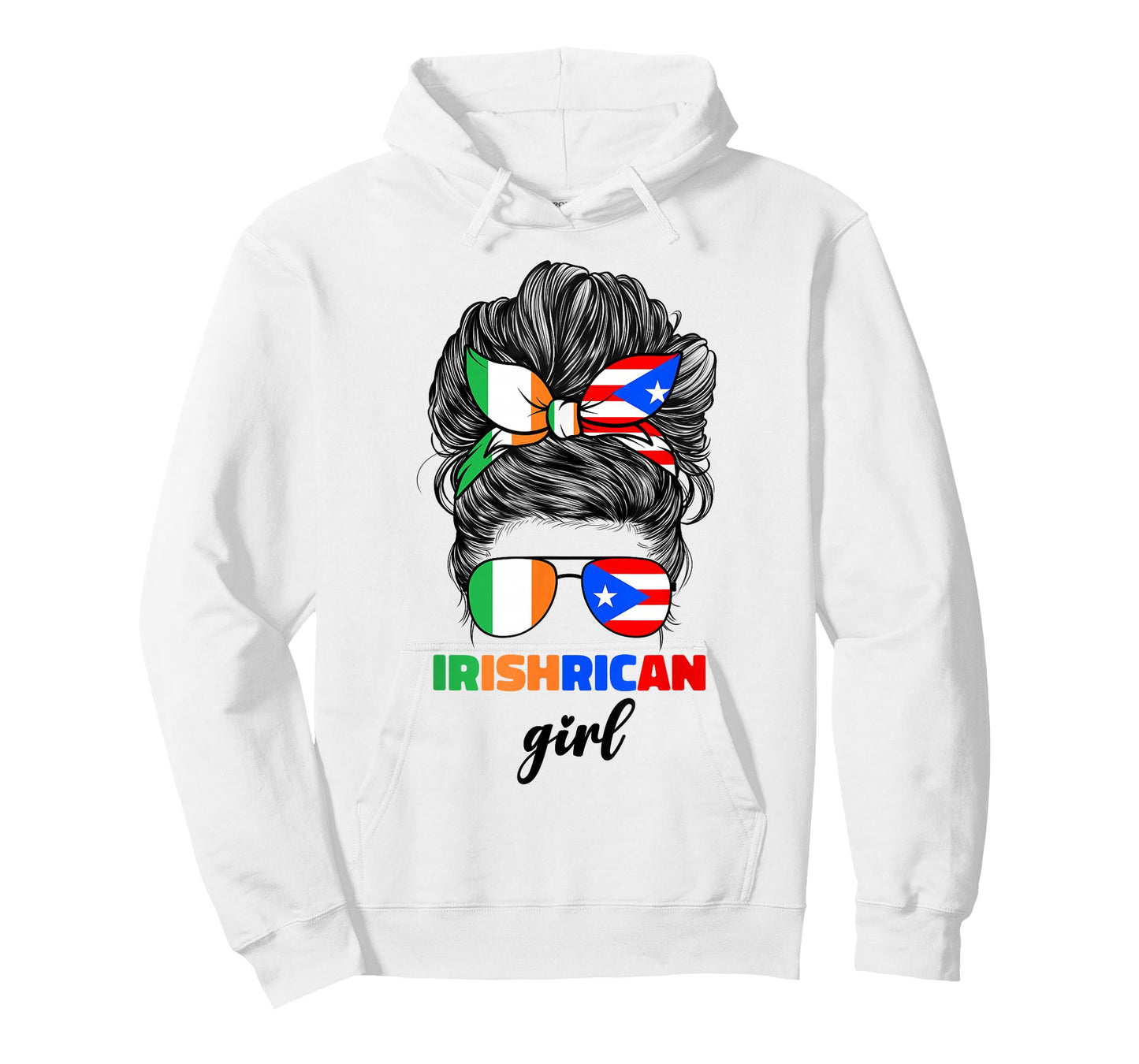 Half Irish And Puerto Rican Rico Ireland Flag Girl For Women T-Shirt