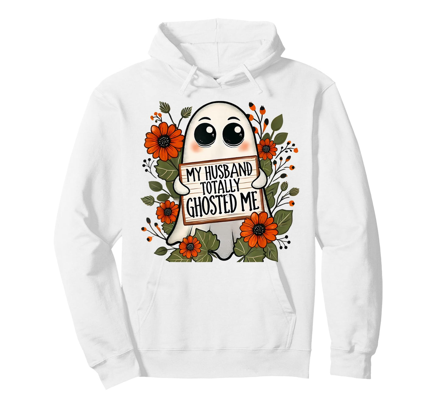 My Husband Totally Ghosted Me Spooky Funny Halloween T-Shirt