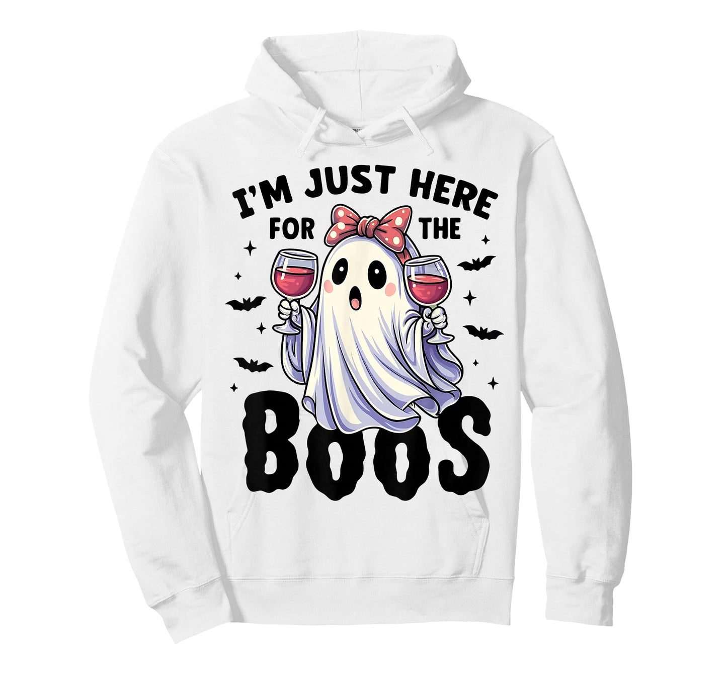 I'm just here for The boos Halloween Women Ghost Cute Funny T-Shirt